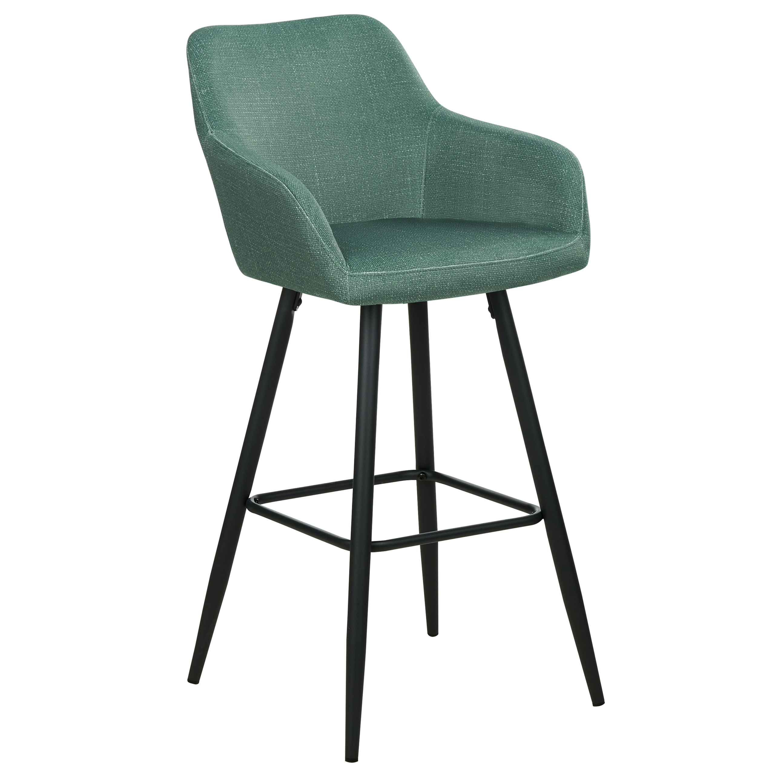 Set of 2 Bar Stools CASMALIA Velvet Dark Green [4]