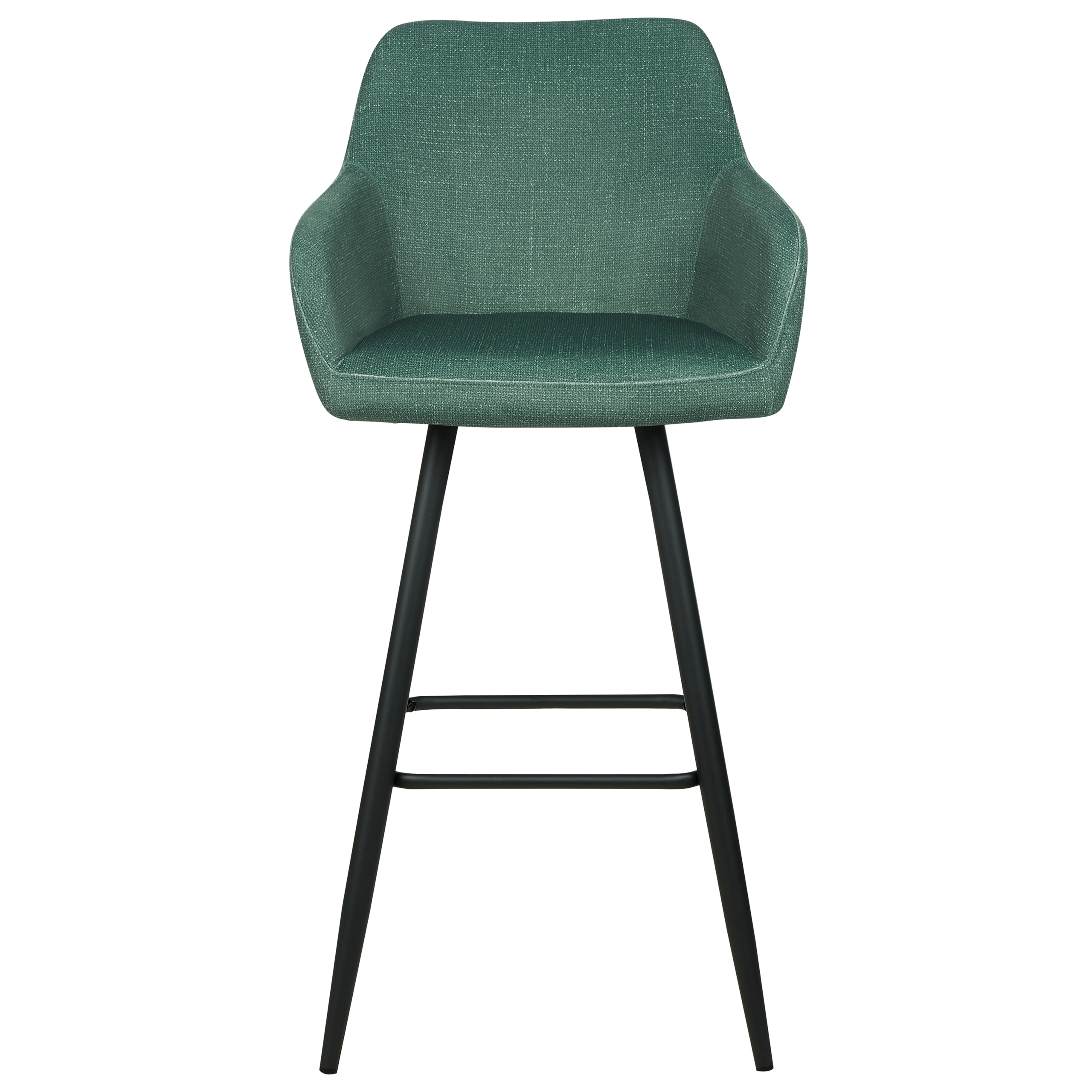 Set of 2 Bar Stools CASMALIA Velvet Dark Green [5]