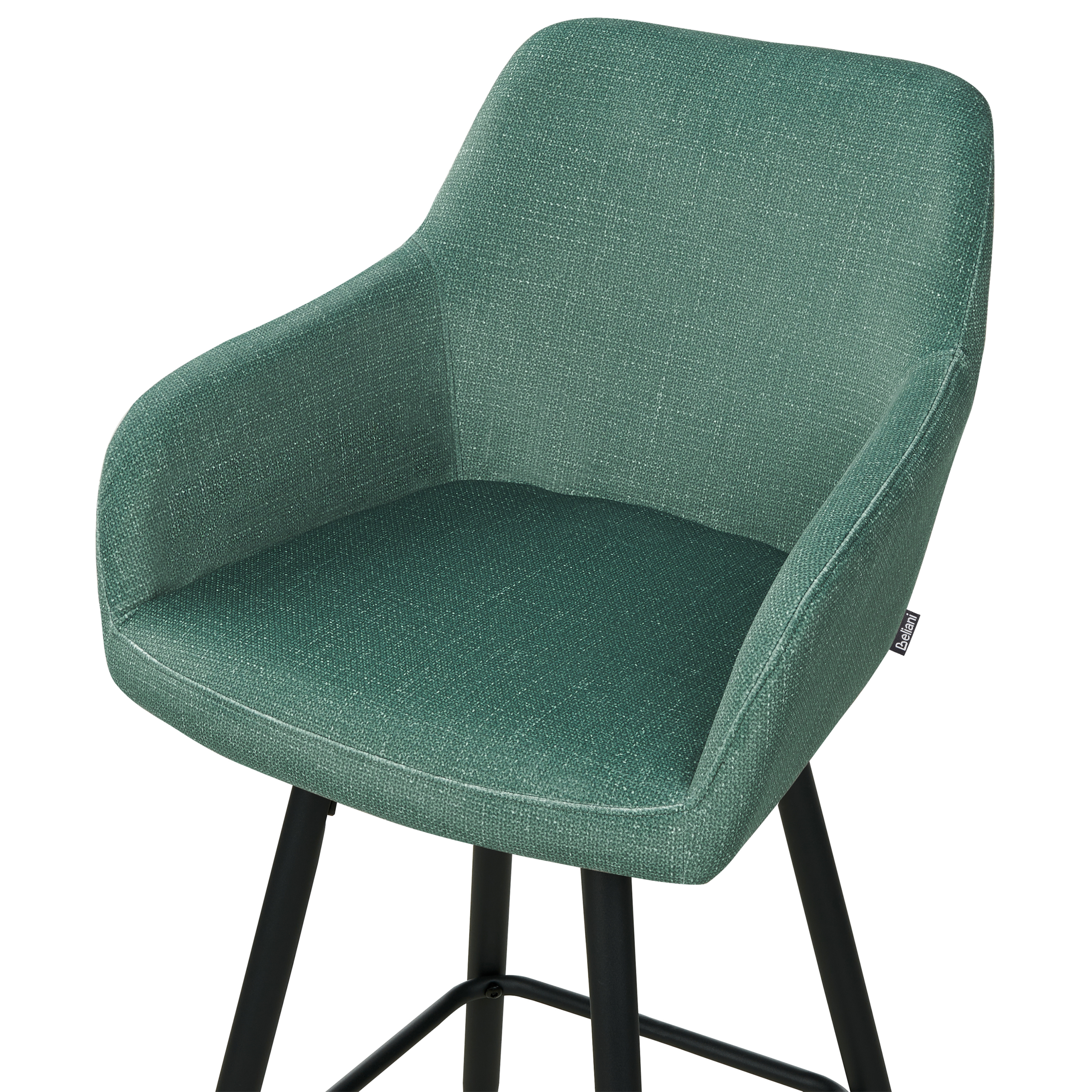 Set of 2 Bar Stools CASMALIA Velvet Dark Green [7]