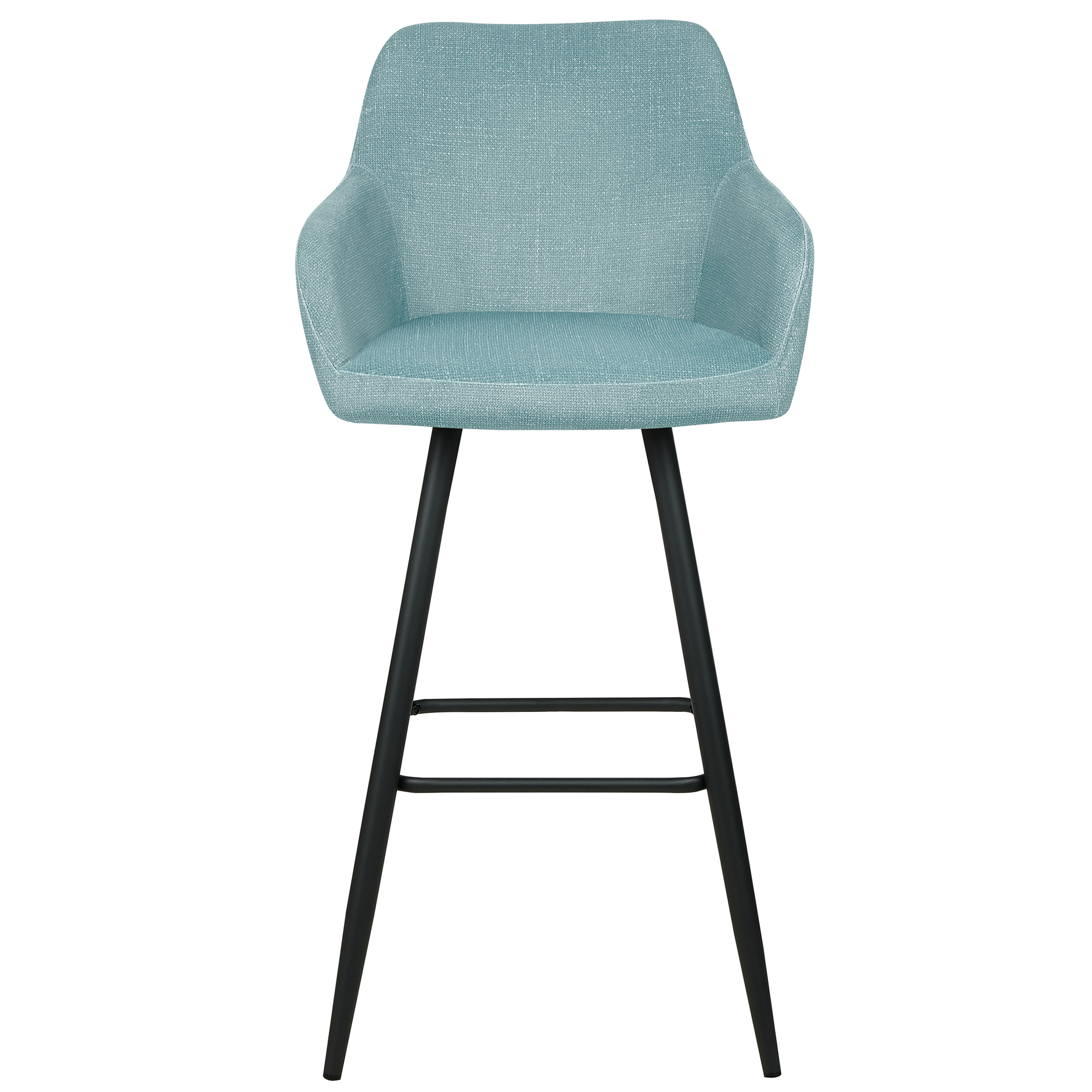 Set de 2 scaune de bar CASMALIA Catifea Albastru deschis [5]