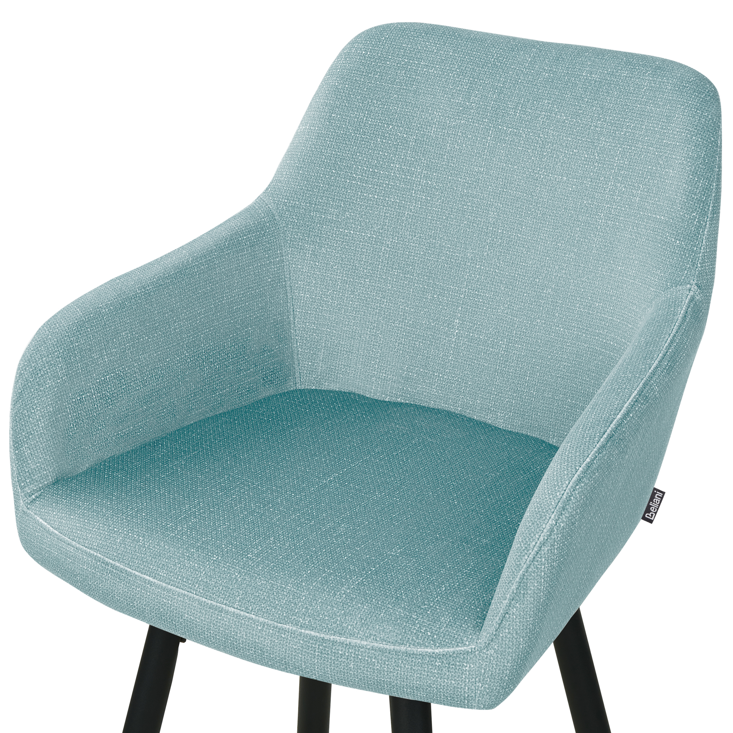 Set de 2 scaune de bar CASMALIA Catifea Albastru deschis [7]