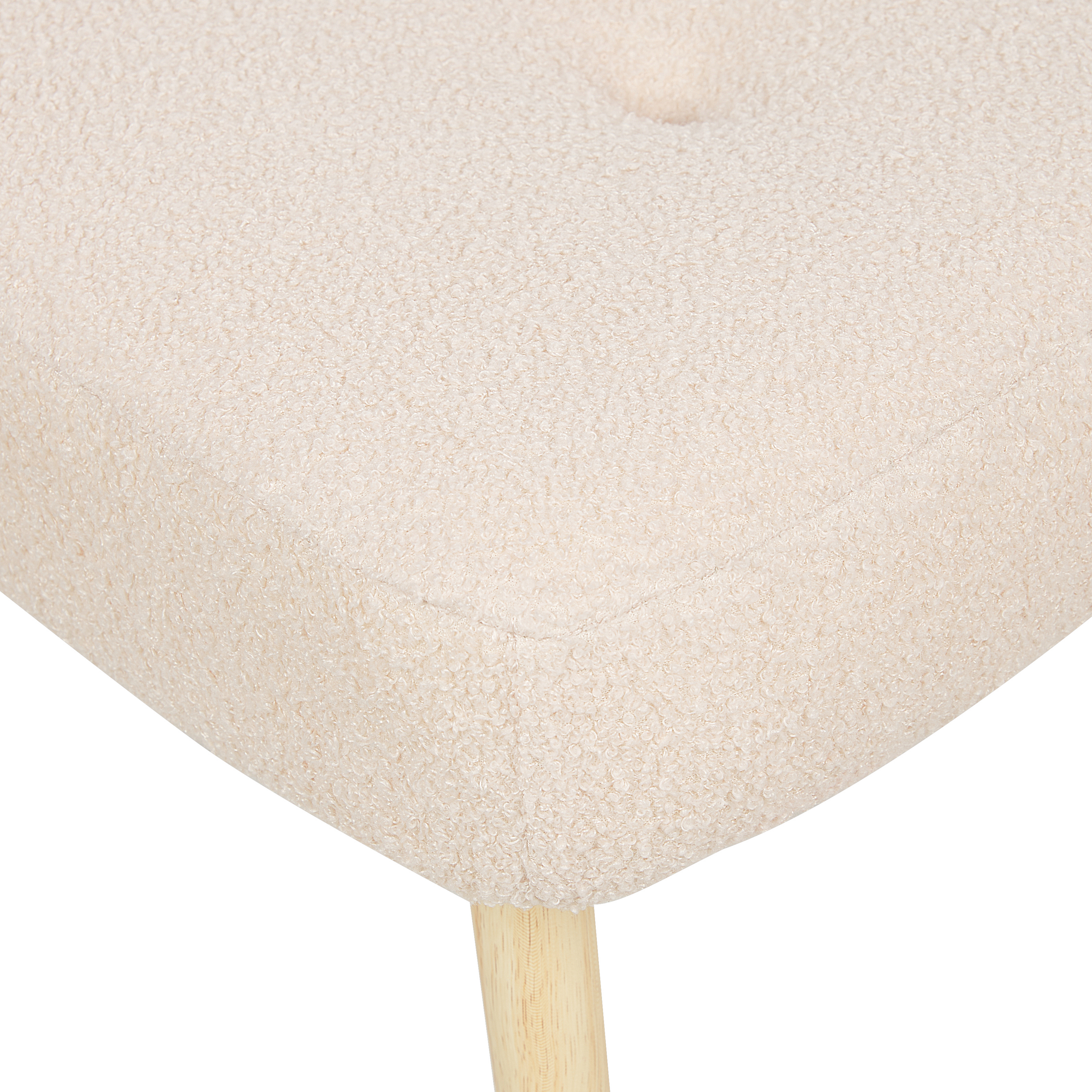 Fotoliu cu spătar înalt VEJLE cu taburet Boucle Bej [10]