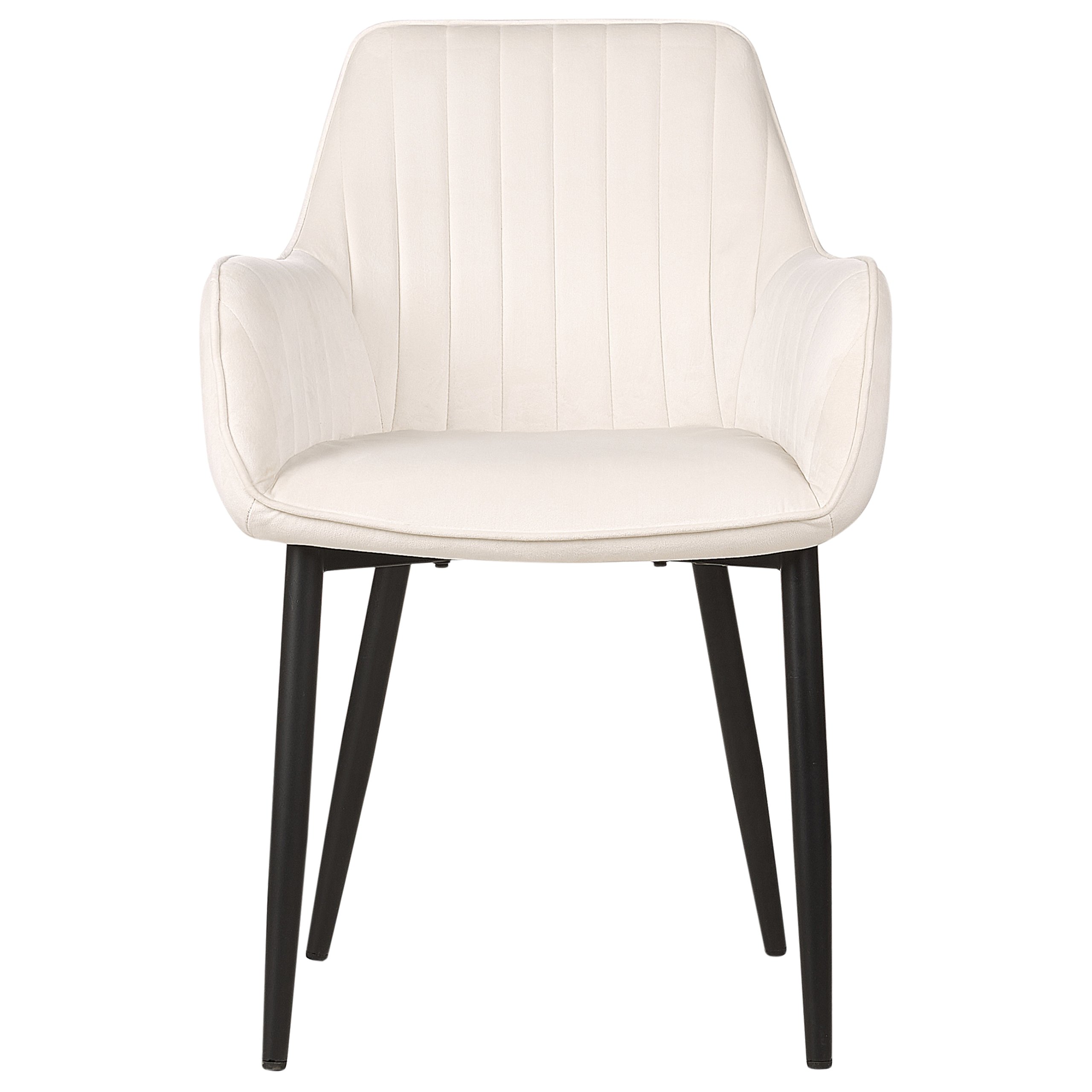 Set de 2 scaune dining WELLSTON Catifea Alb-murdar [5]