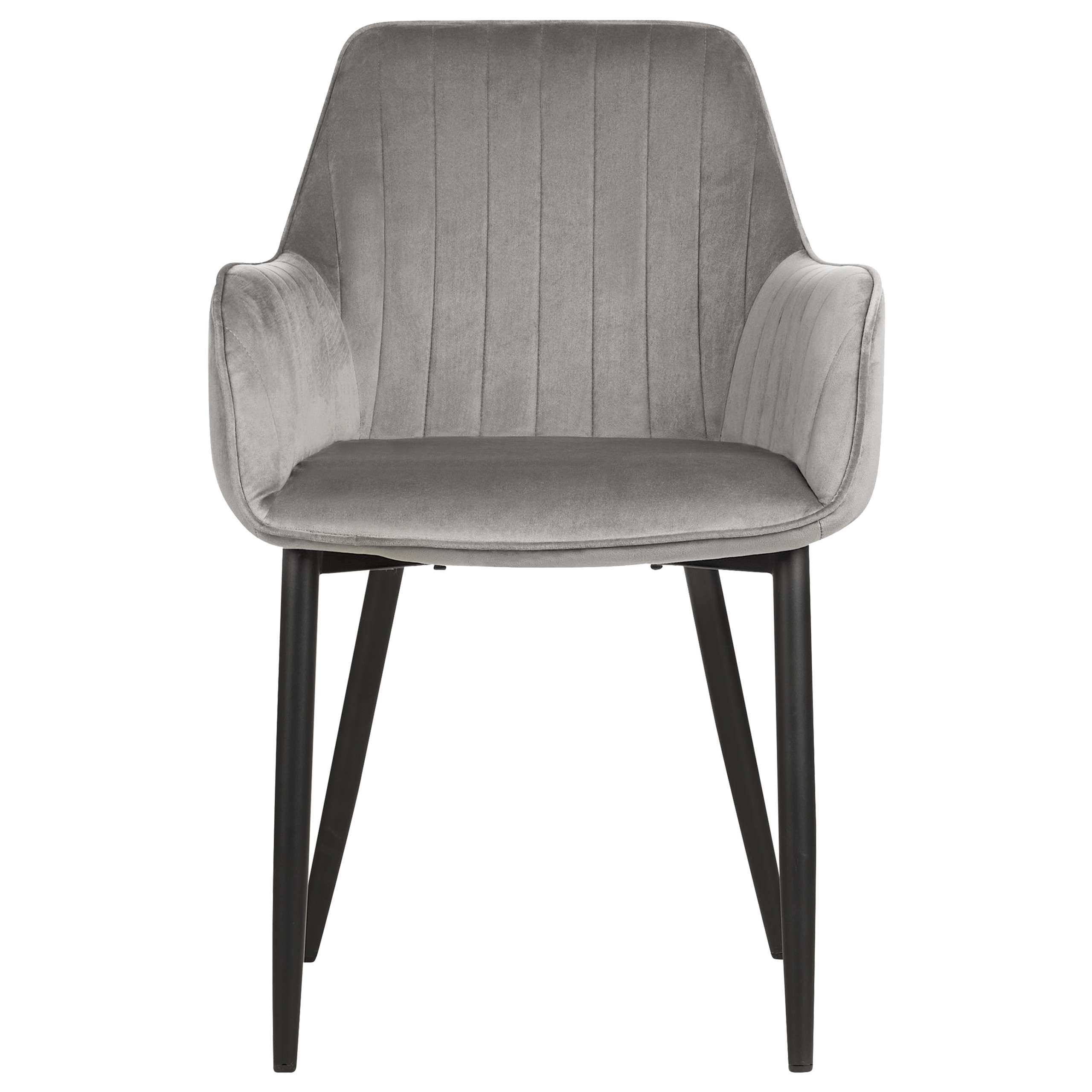 Set de 2 scaune dining WELLSTON Catifea Gri închis [5]