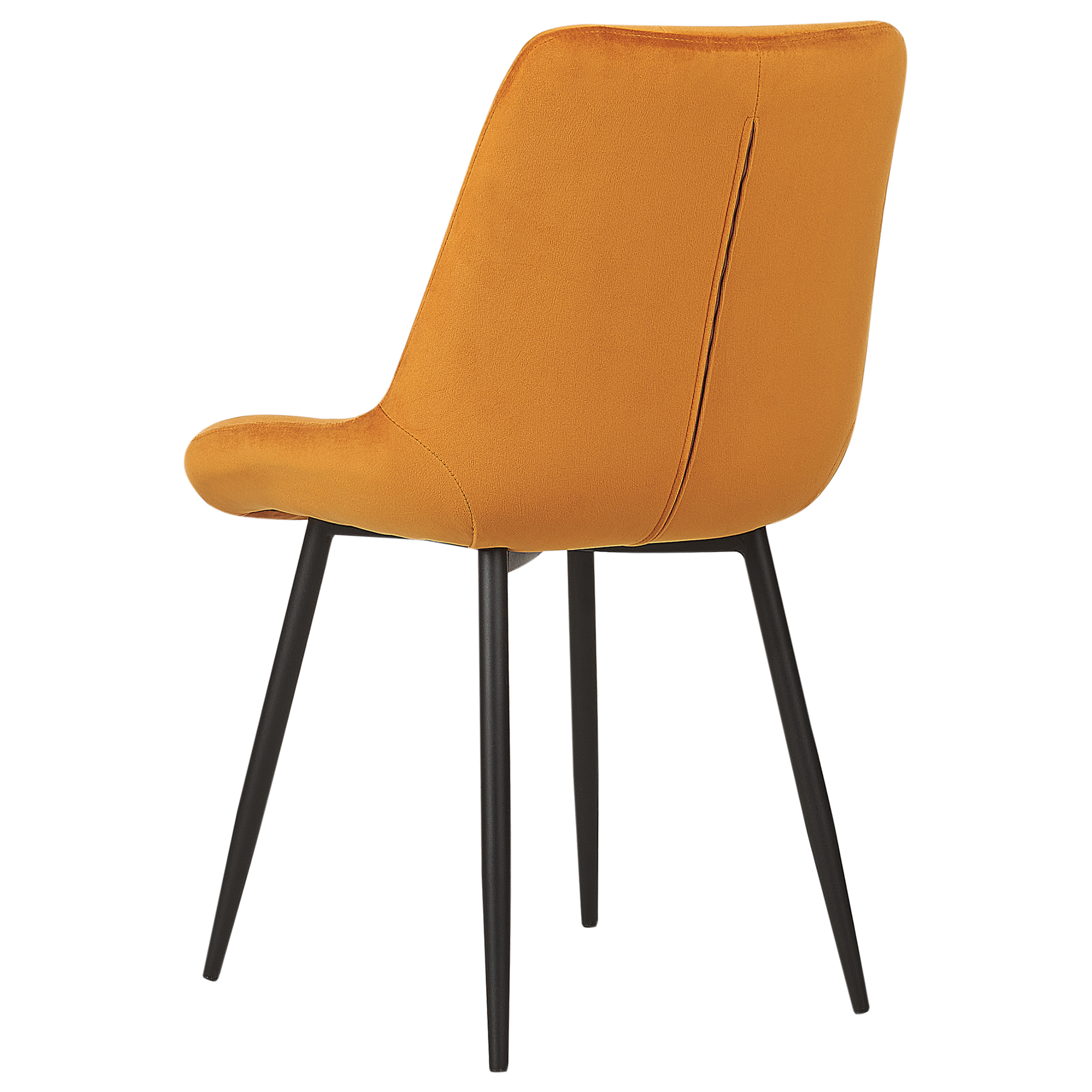Set of 2 MELROSE dining chairs Orange velvet [6]