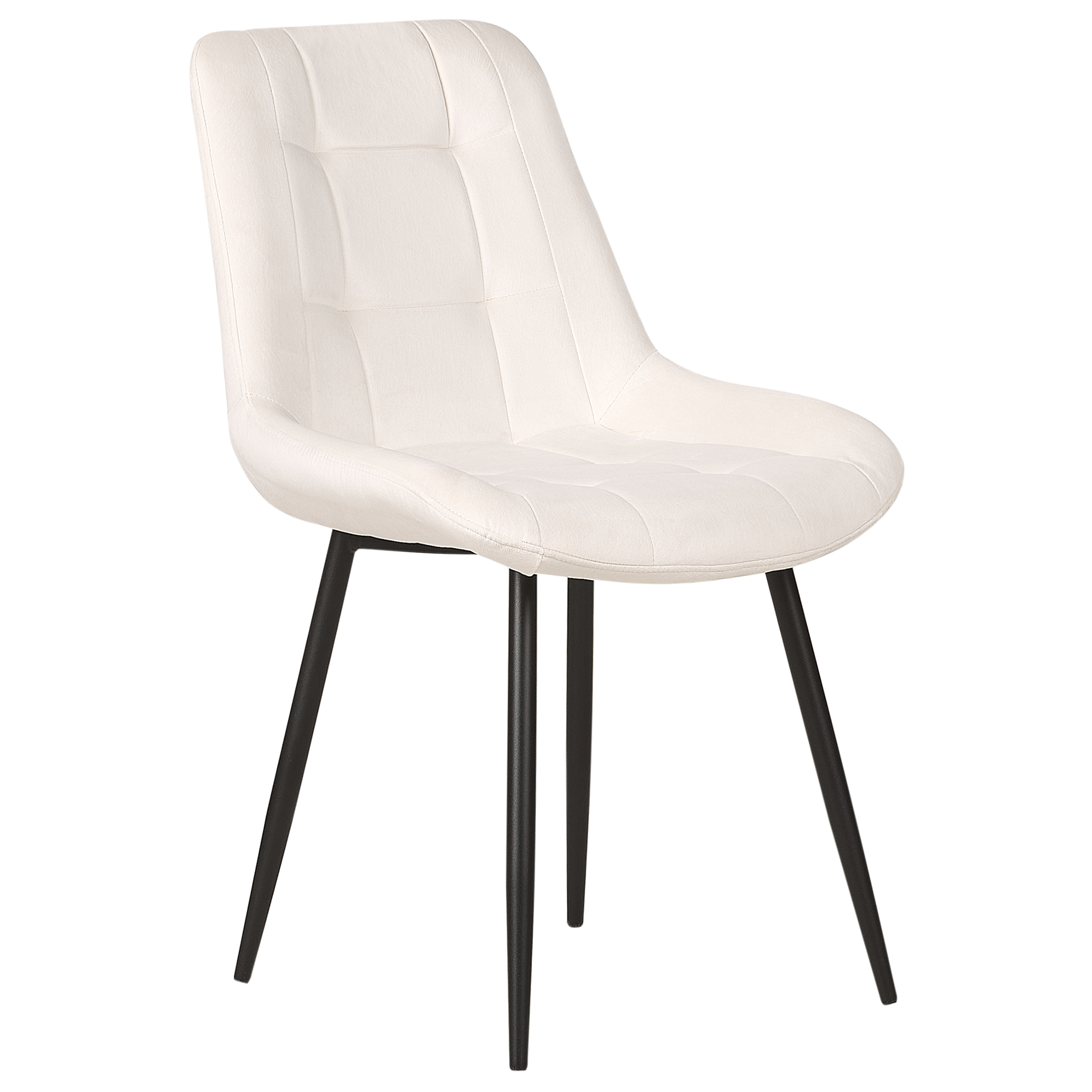 Set of 2 dining chairs MELROSE Velvet Off-white [4]
