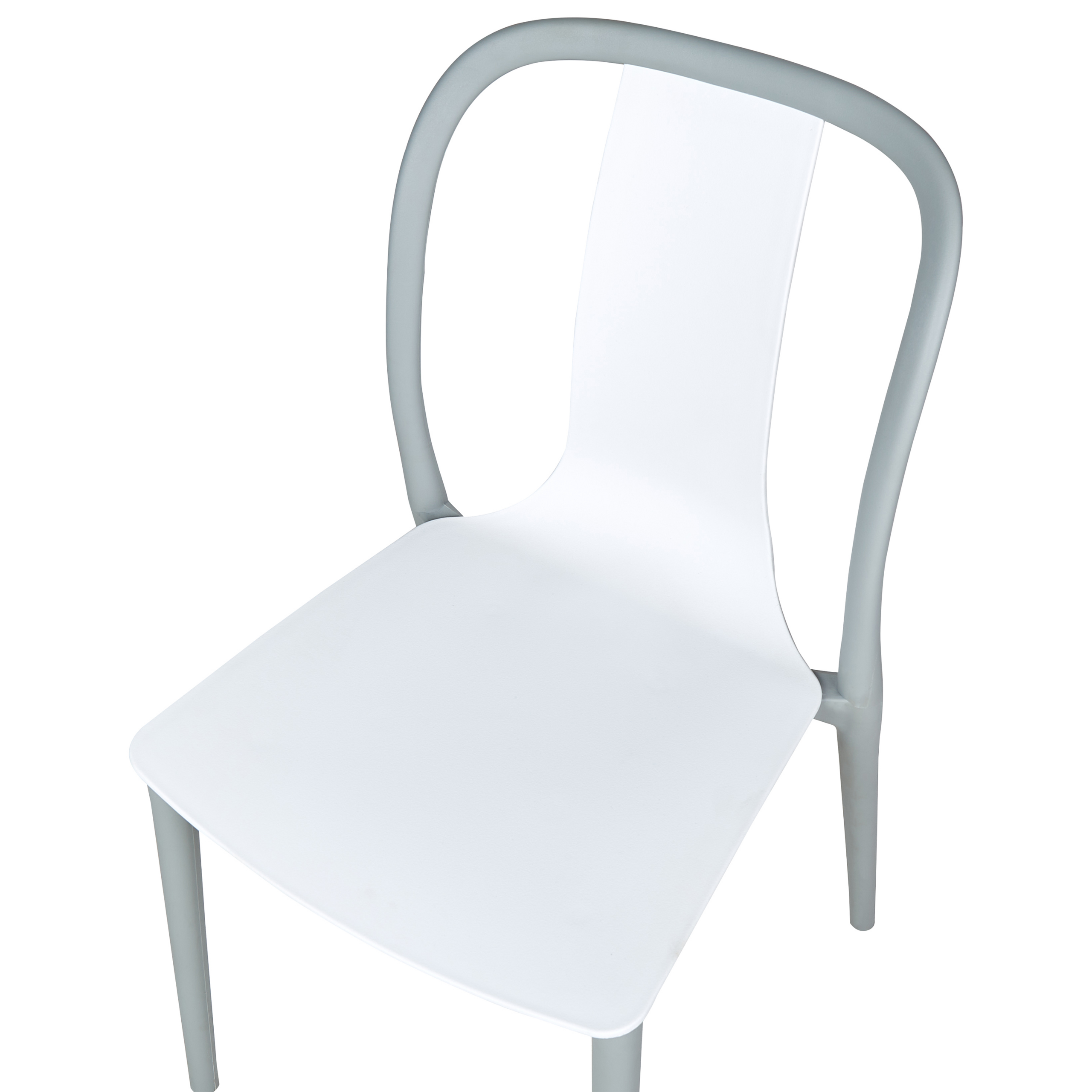 Set of 8 Garden Chairs SPEZIA White [7]