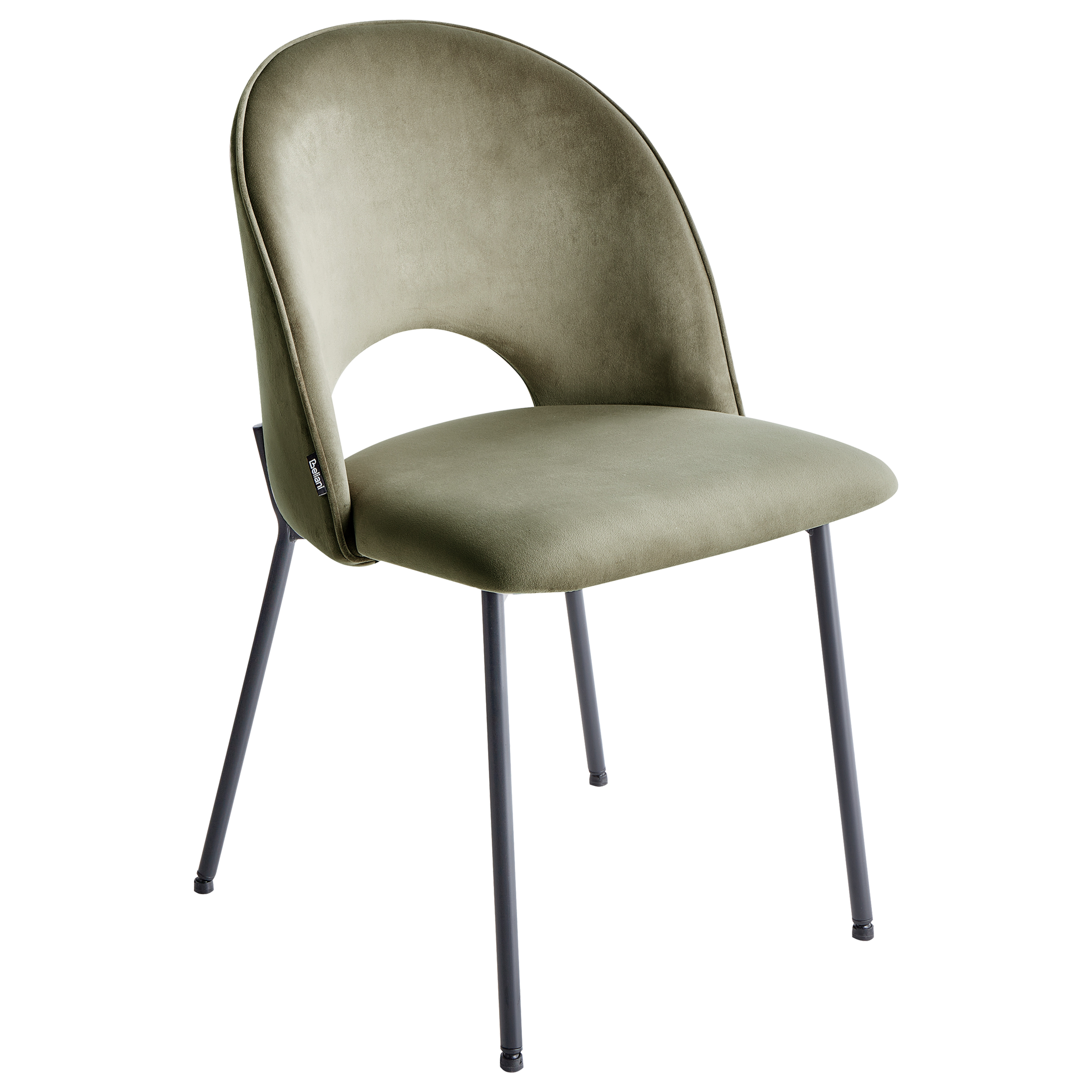 Set of 2 dining chairs COVELO Velvet Dark Green [4]