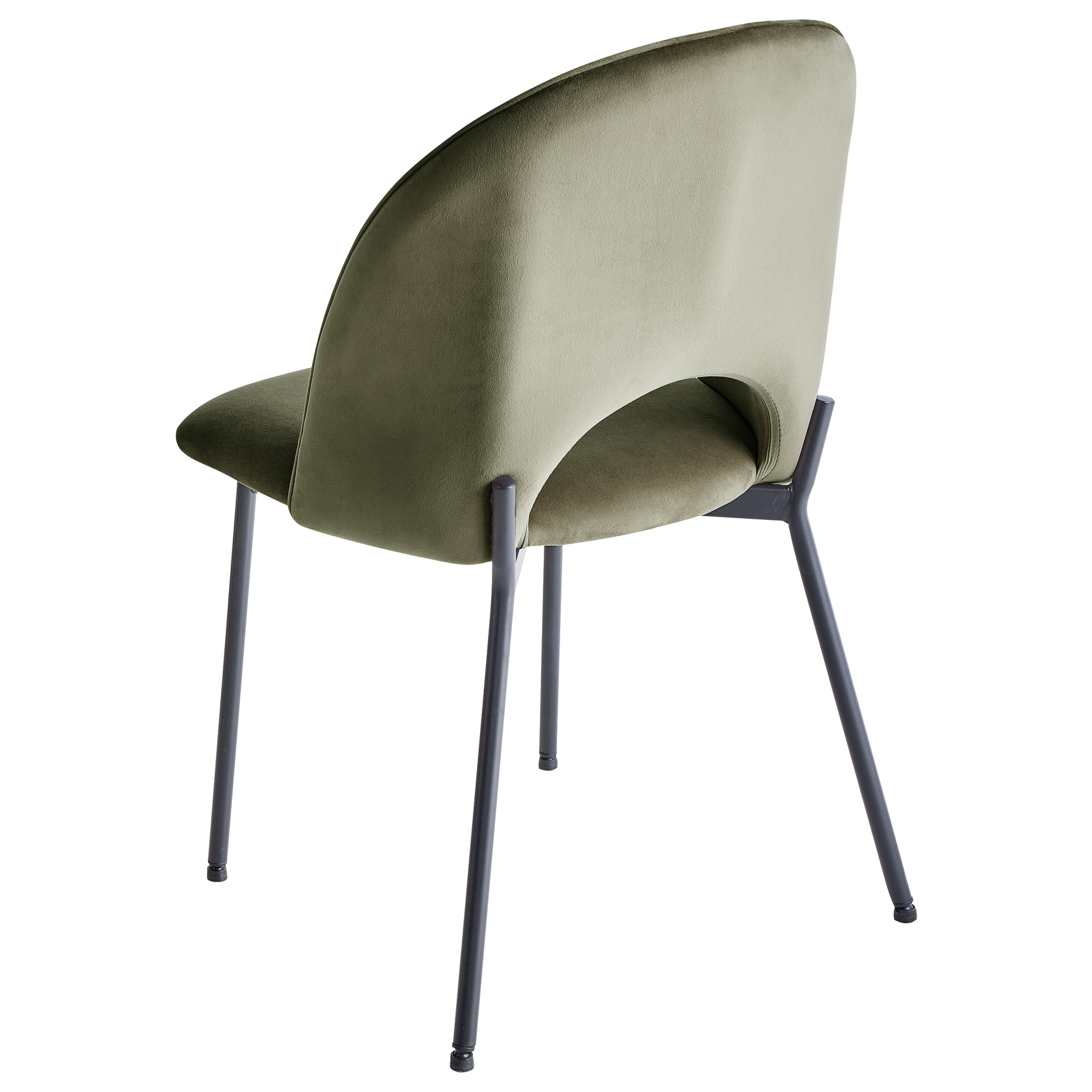 Set of 2 dining chairs COVELO Velvet Dark Green [6]