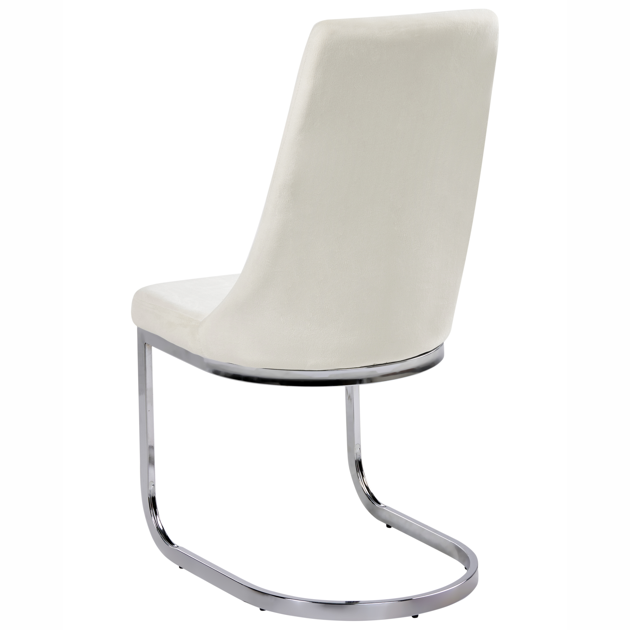 Set of 2 dining chairs ALTOONA Velvet Off-White [5]