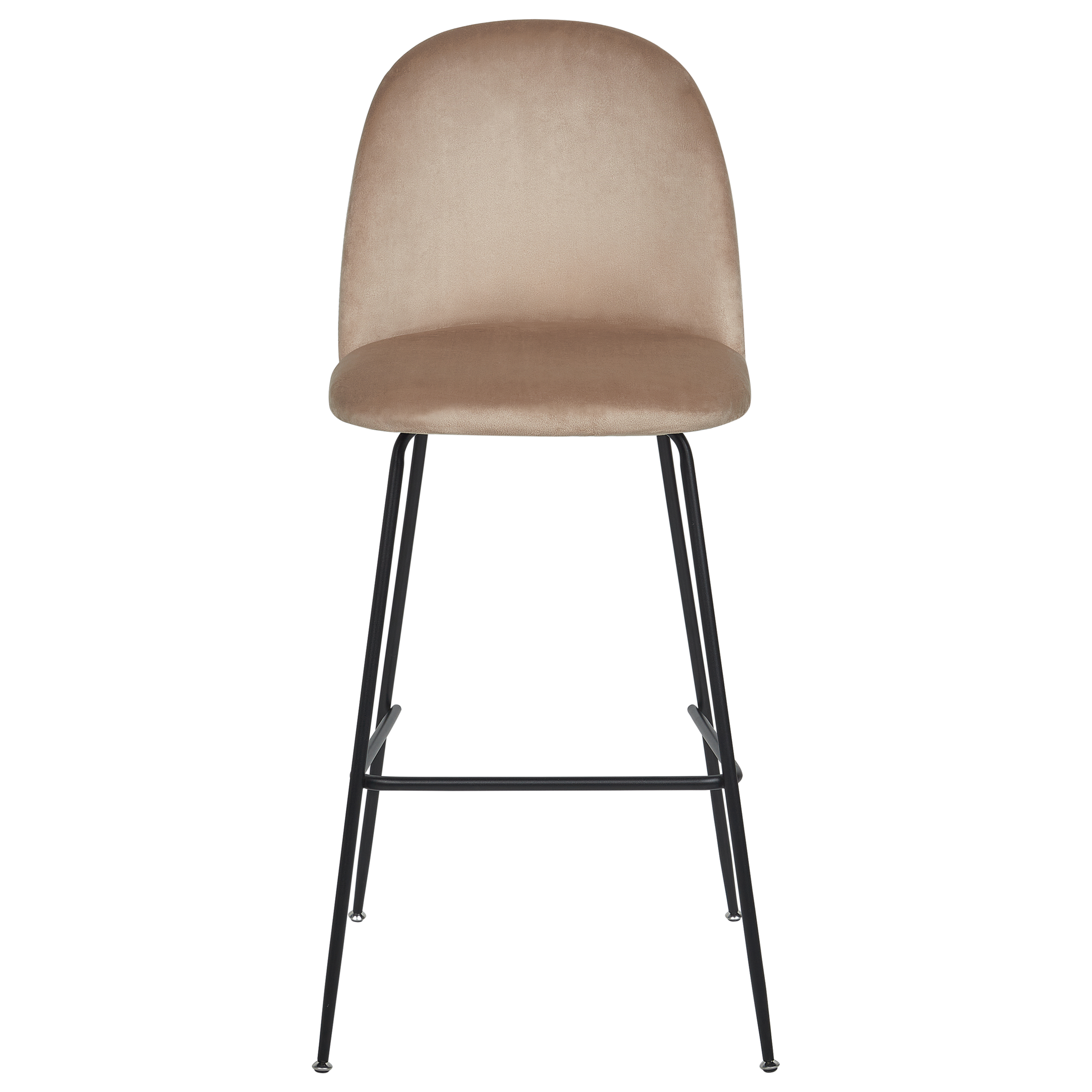 Set de 2 scaune de bar ARCOLA Catifea Taupe [5]