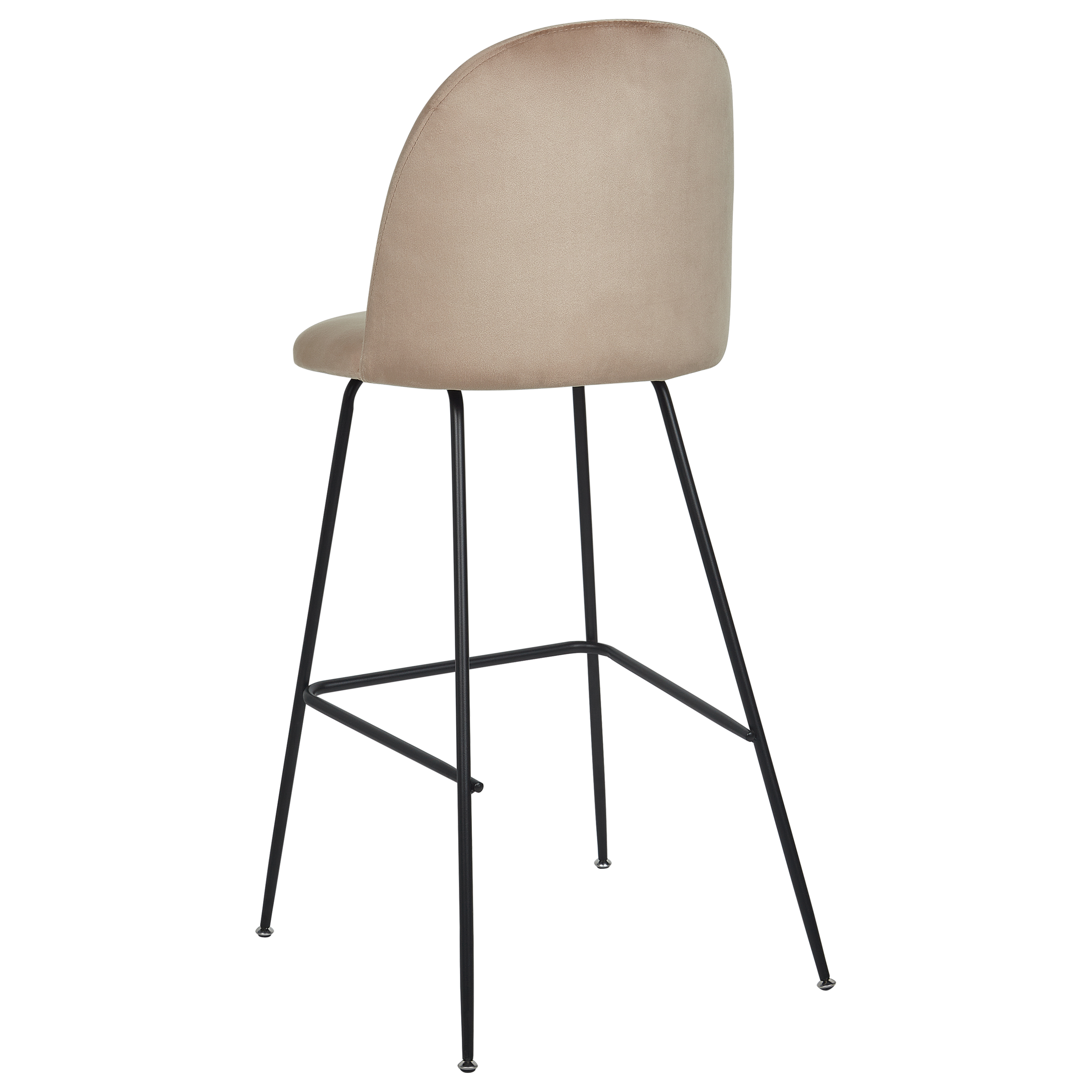 Set de 2 scaune de bar ARCOLA Catifea Taupe [6]