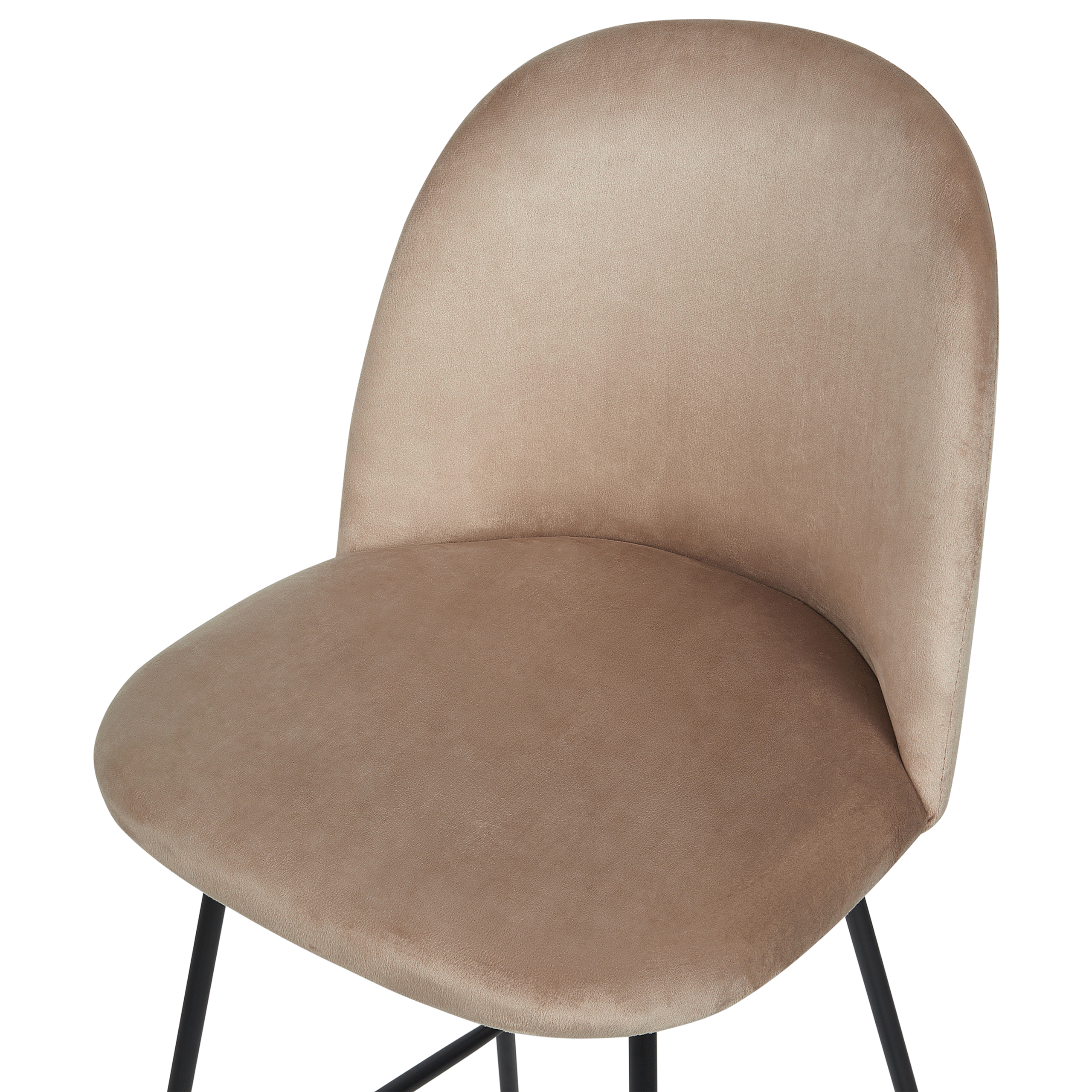 Set de 2 scaune de bar ARCOLA Catifea Taupe [7]
