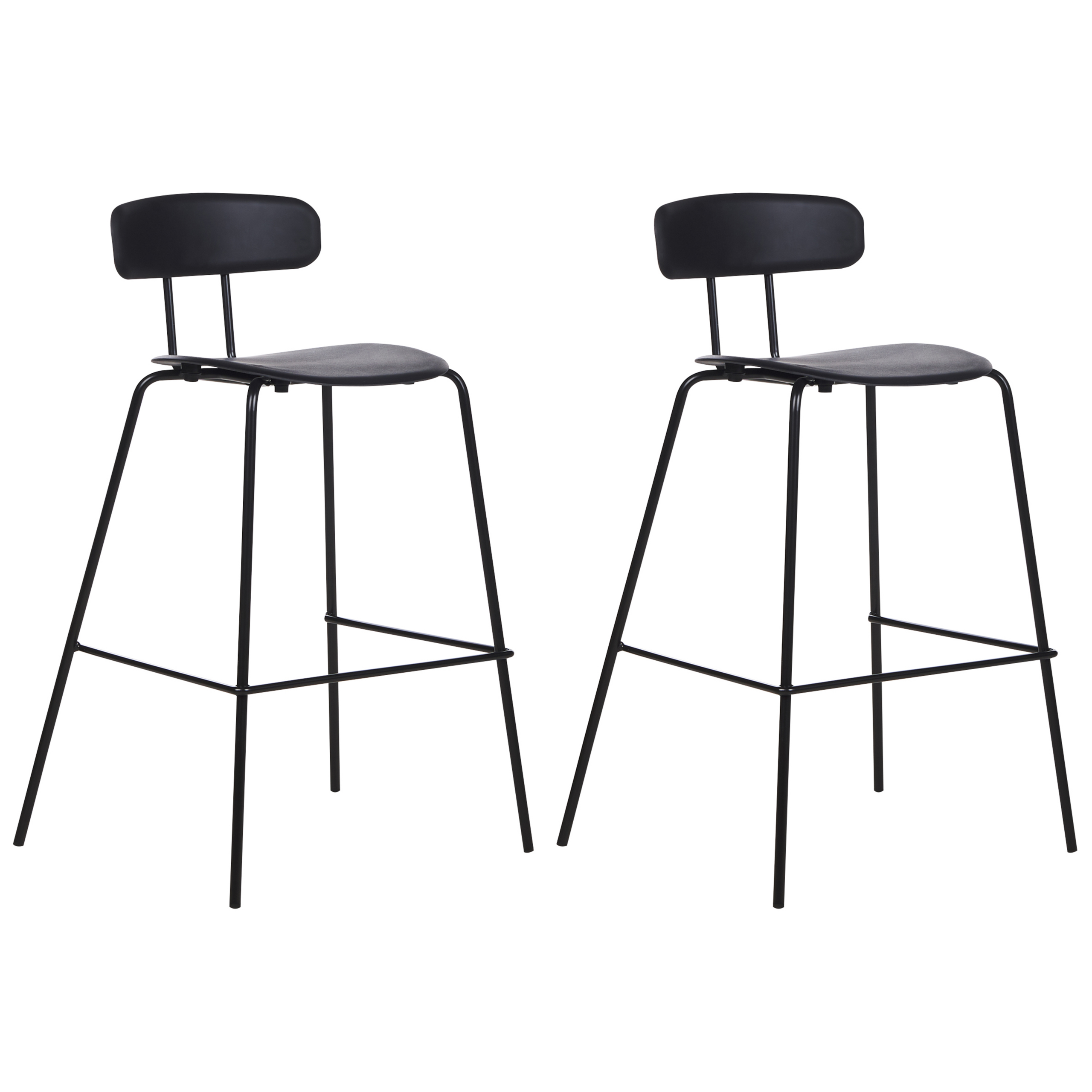 Set of 2 SIBLEY Bar Stools Black [2]