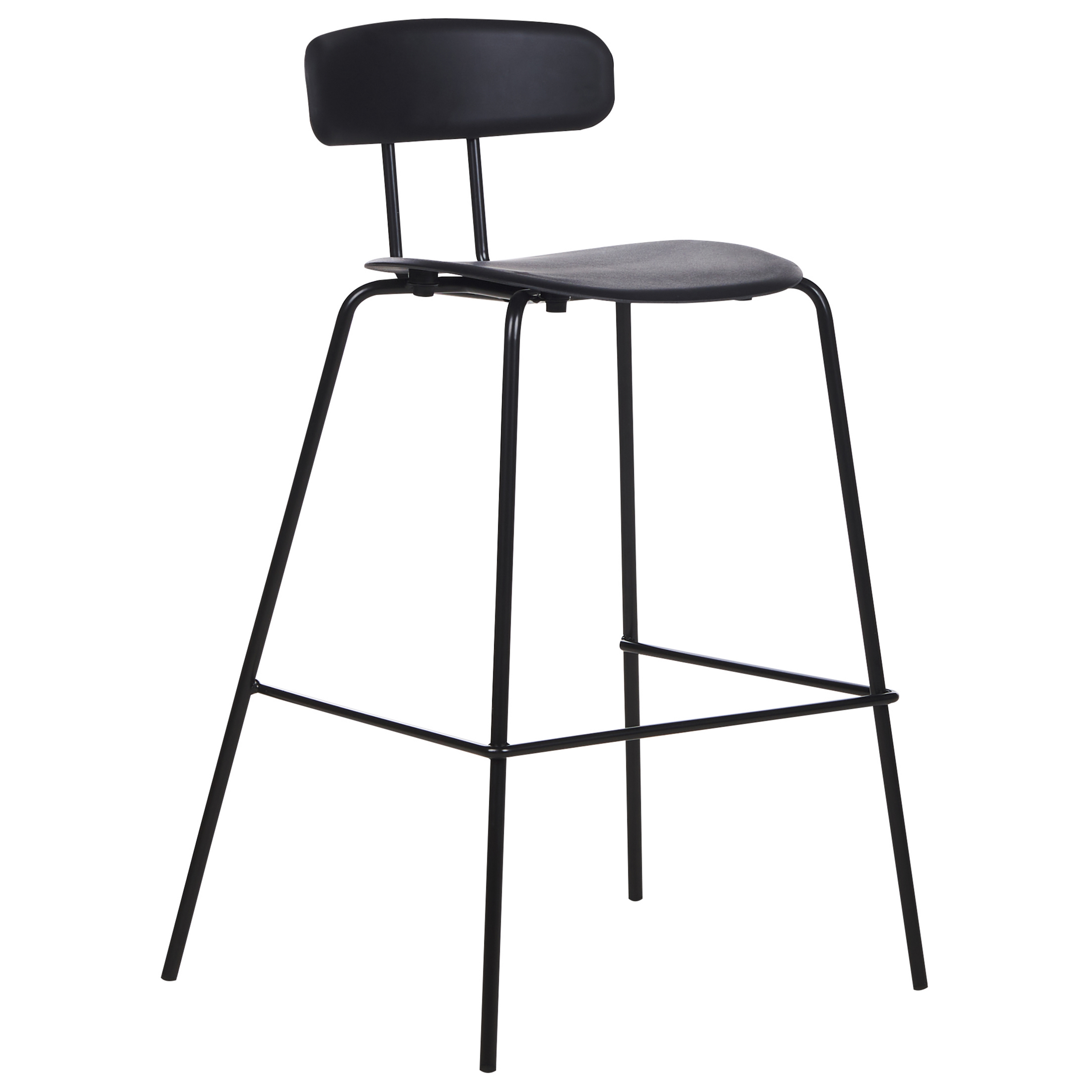 Set of 2 SIBLEY Bar Stools Black [4]