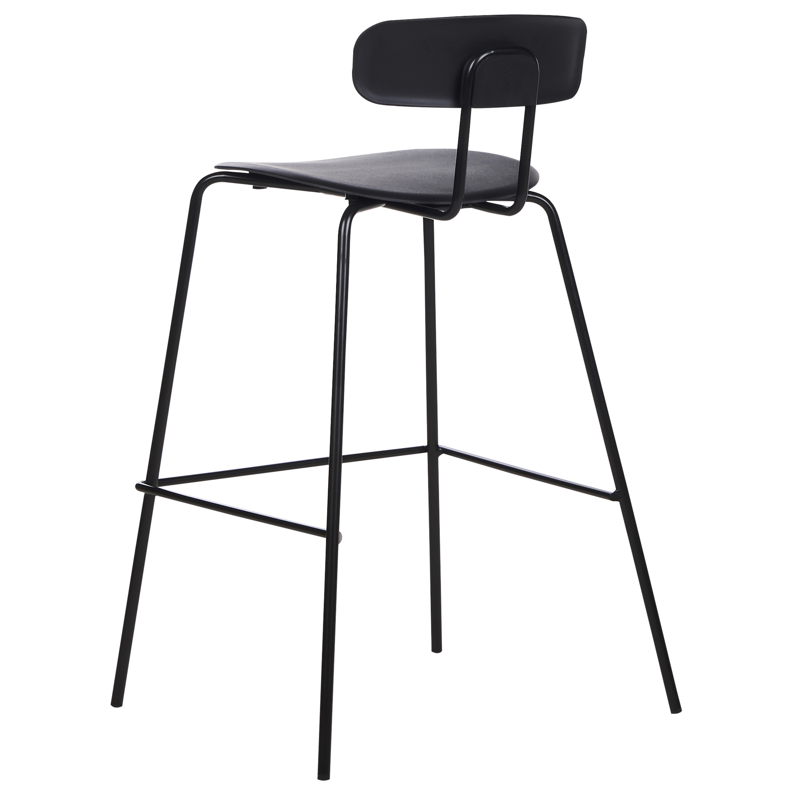 Set of 2 SIBLEY Bar Stools Black [6]