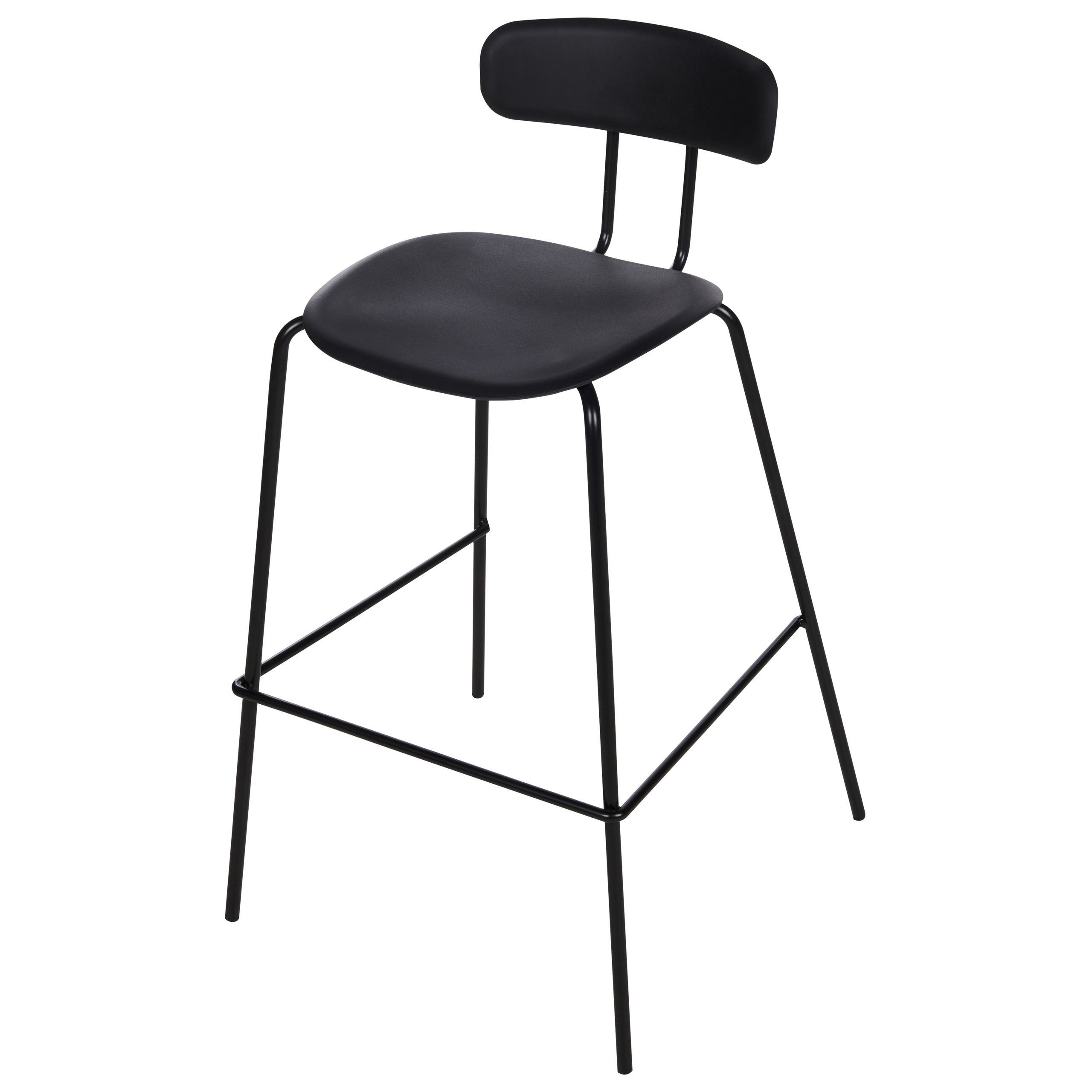 Set of 2 SIBLEY Bar Stools Black [7]