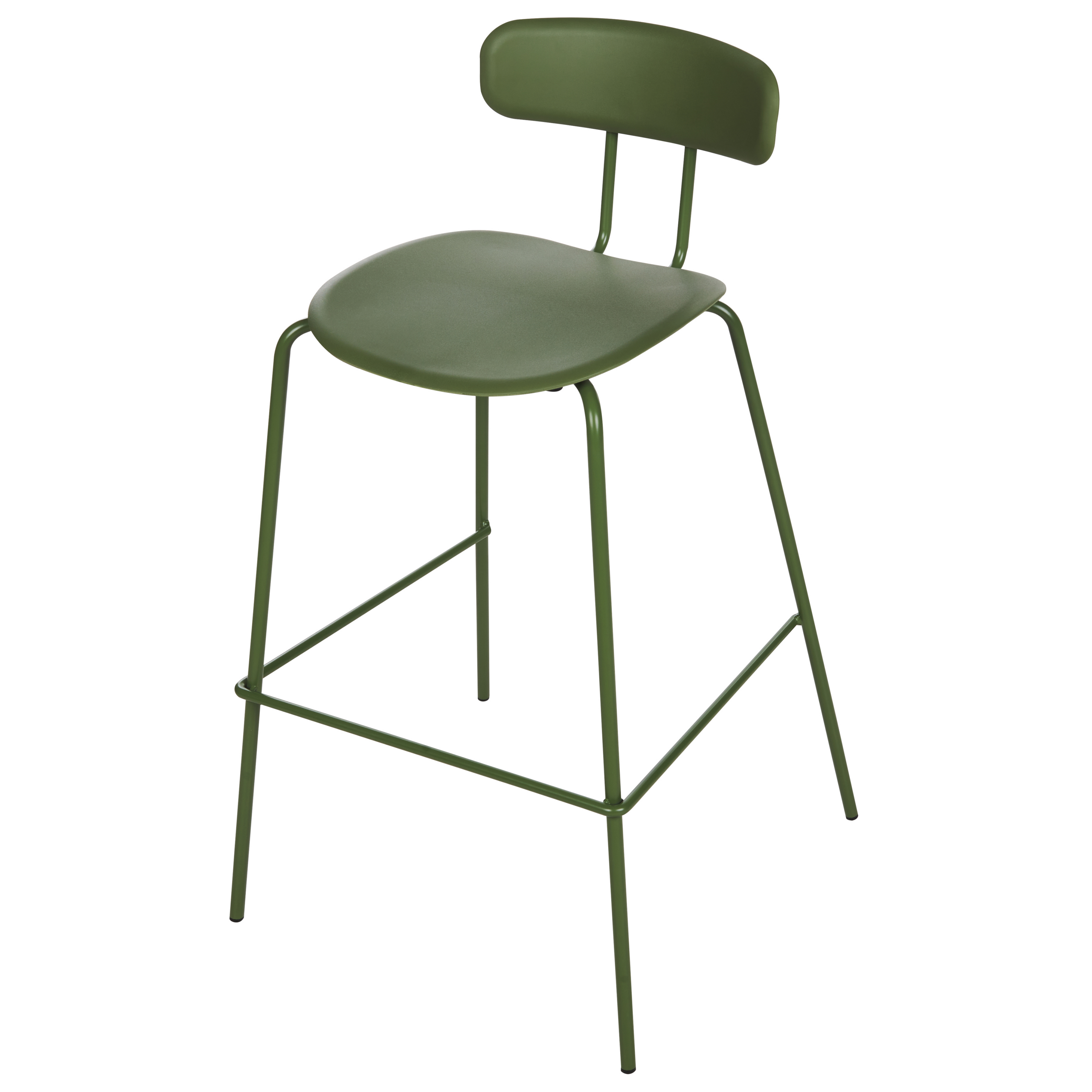 Set of 2 bar stools SIBLEY Green [7]