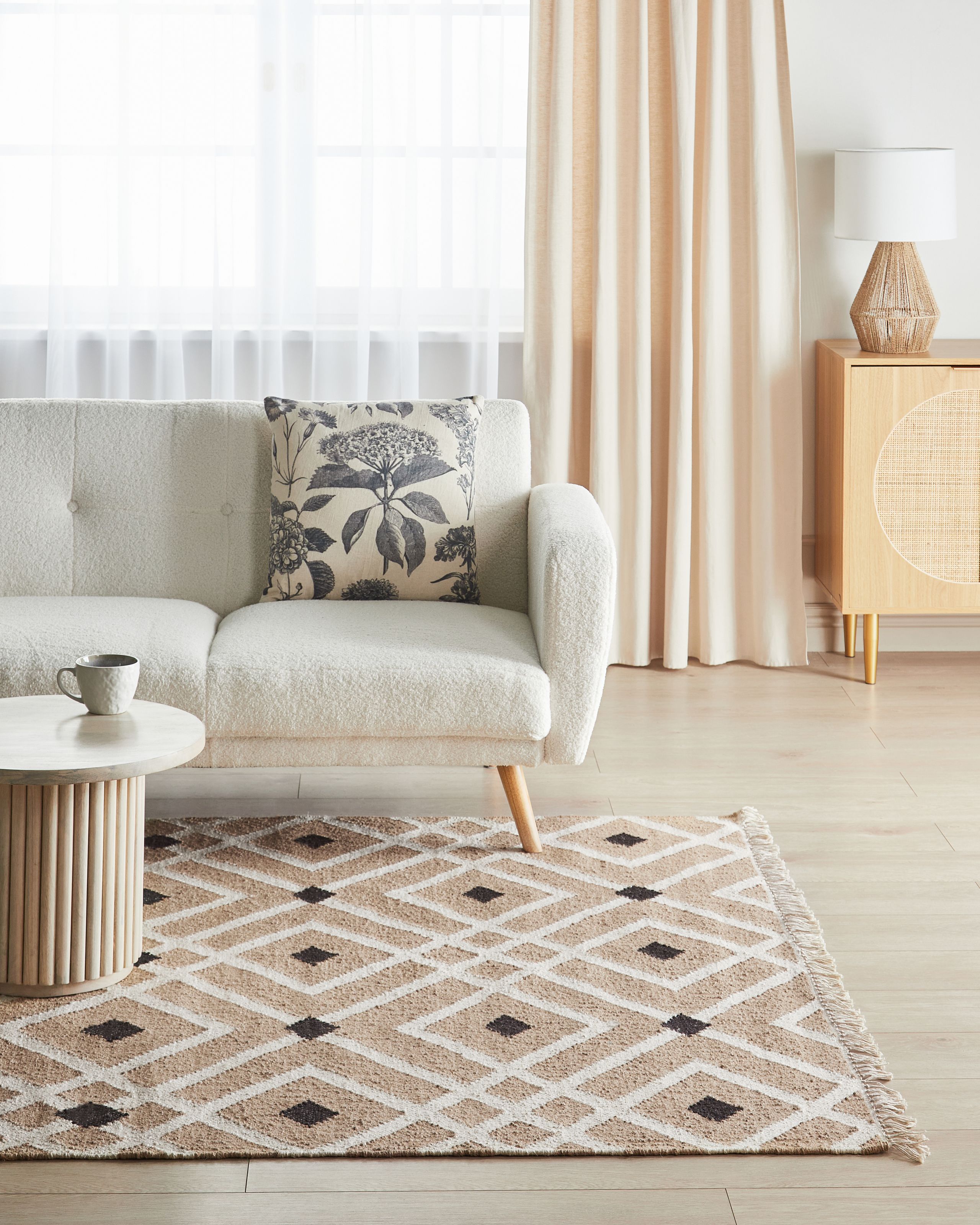 Covor împletit - Covor ESENCIK Bej 160 x 230 cm Iută