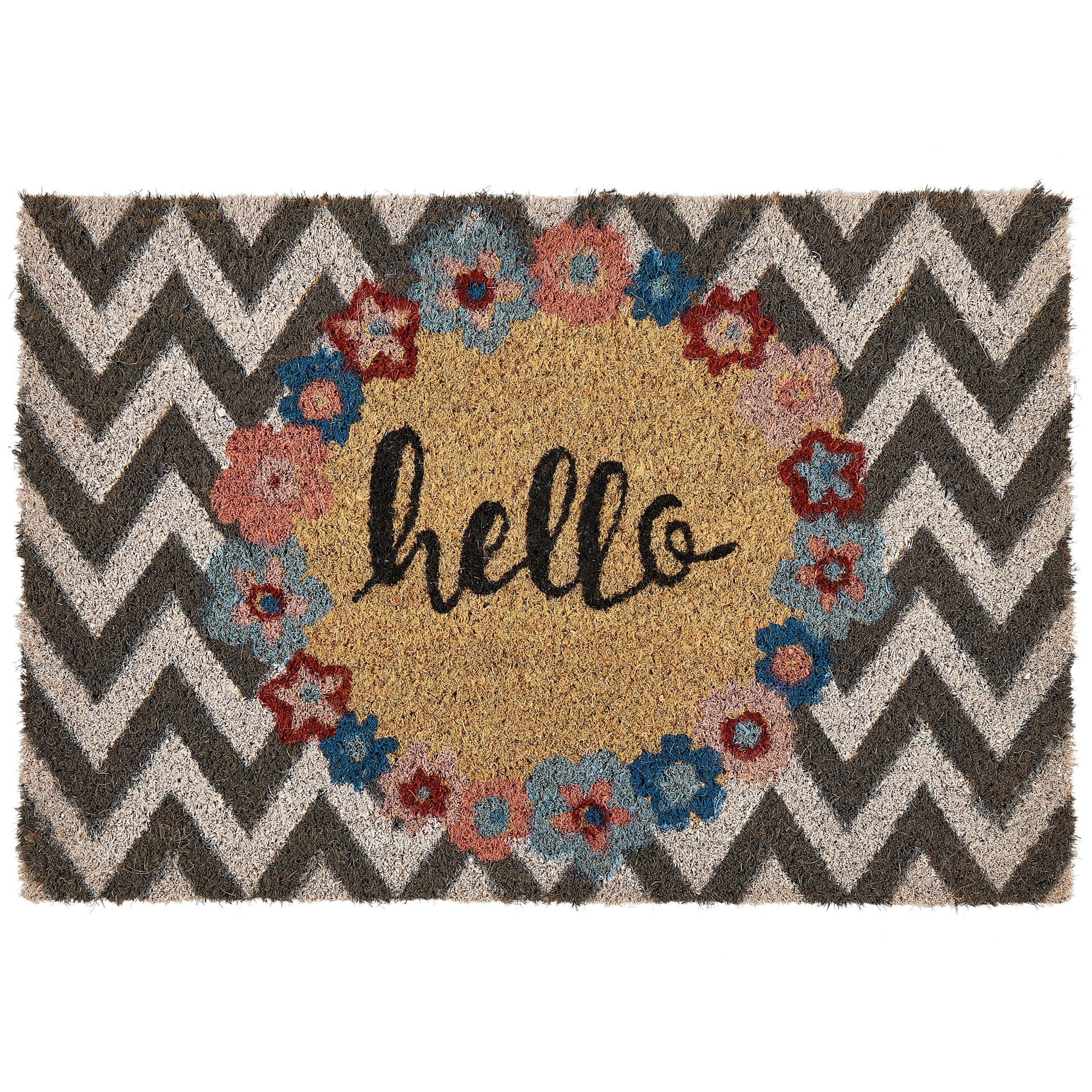 Covor intrare TAHAN Multicolor 40 x 60 cm Text Fibră de nucă de cocos [2]