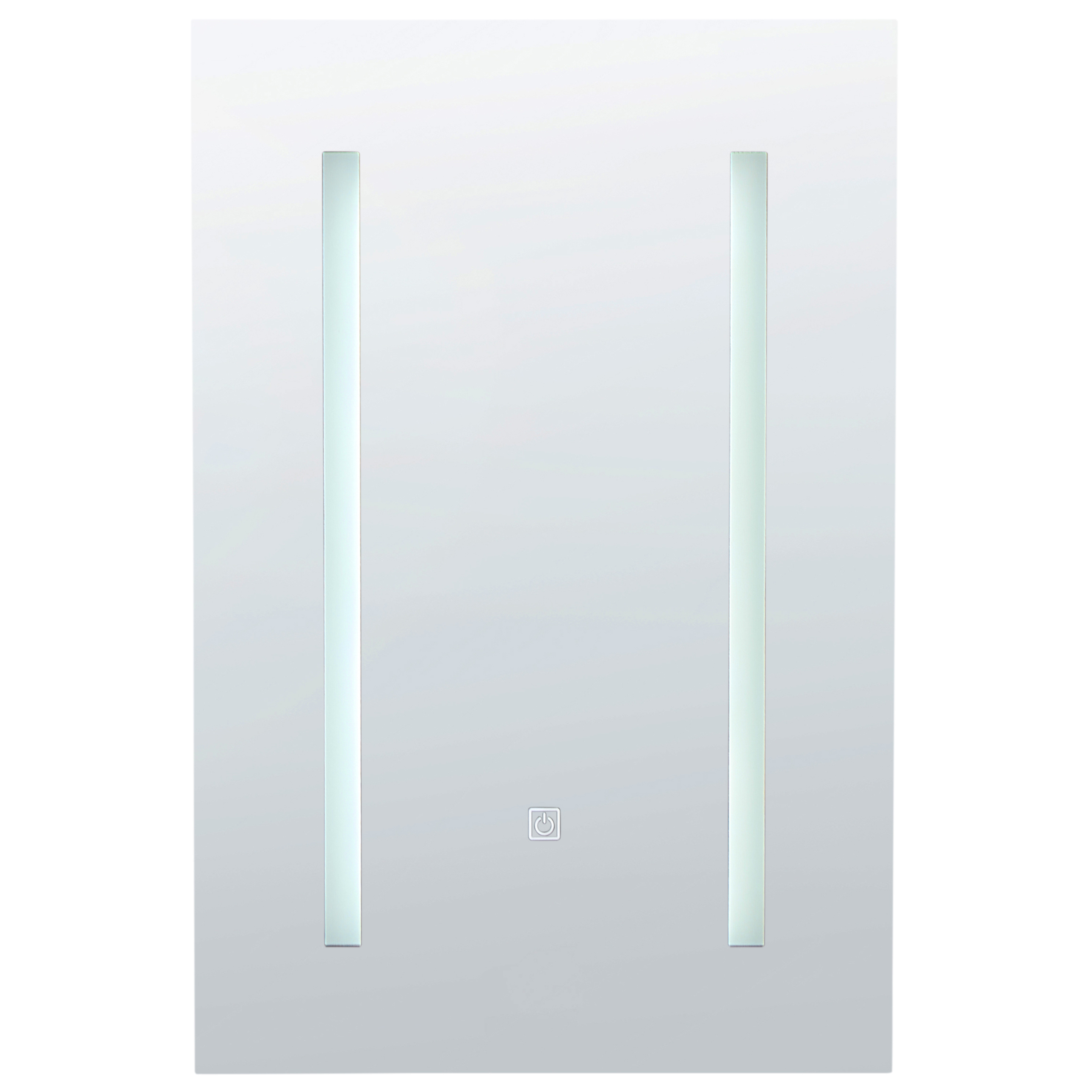 Wall-mounted bathroom cabinet with LED mirror CAMERON 40 cm 60 cm Black [5]