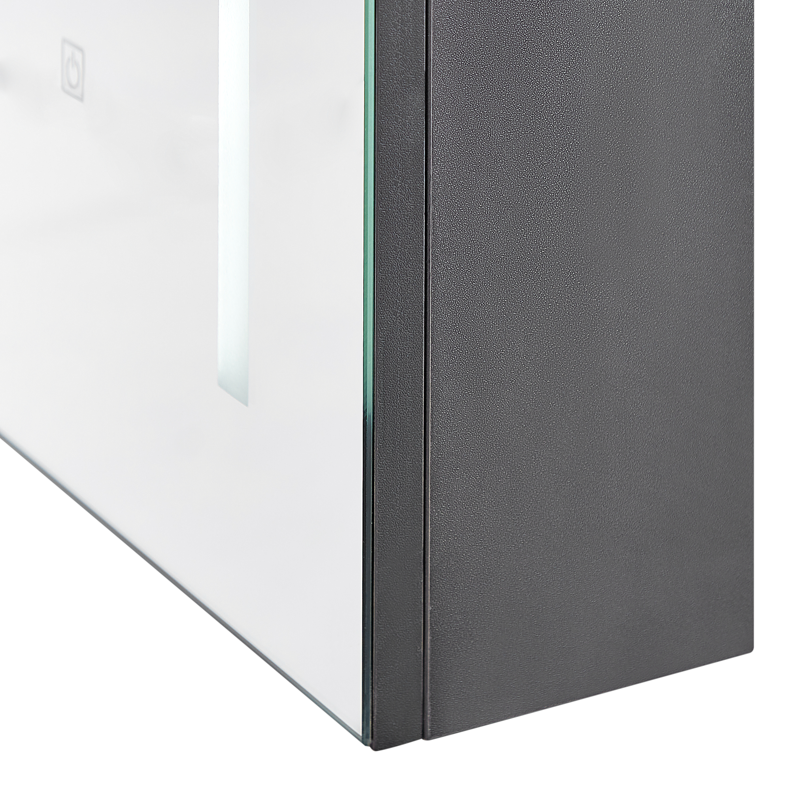 Dulap de baie suspendat cu oglindă LED CAMERON 40 cm 60 cm Negru [8]