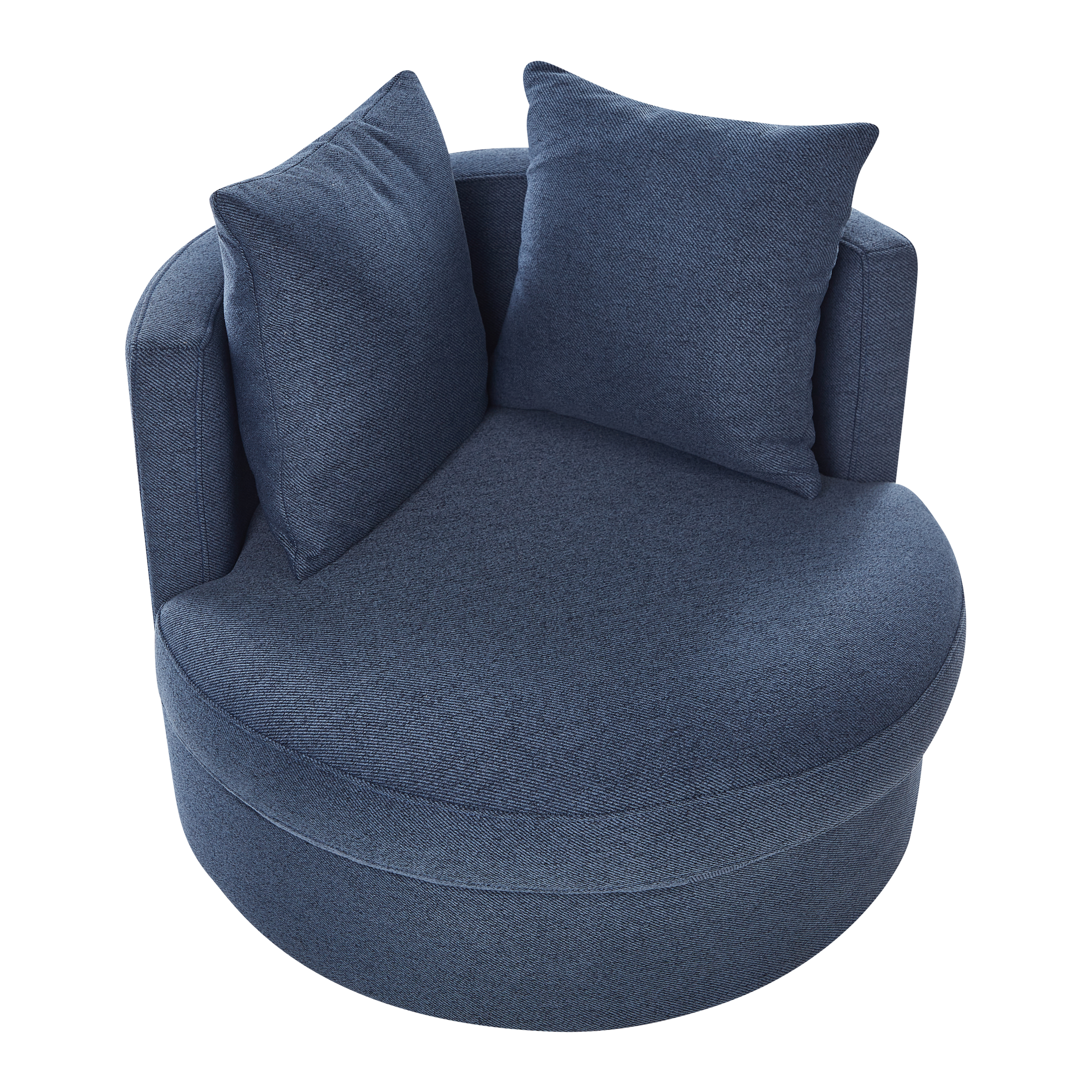 DALBY Swivel Armchair Dark Blue [6]