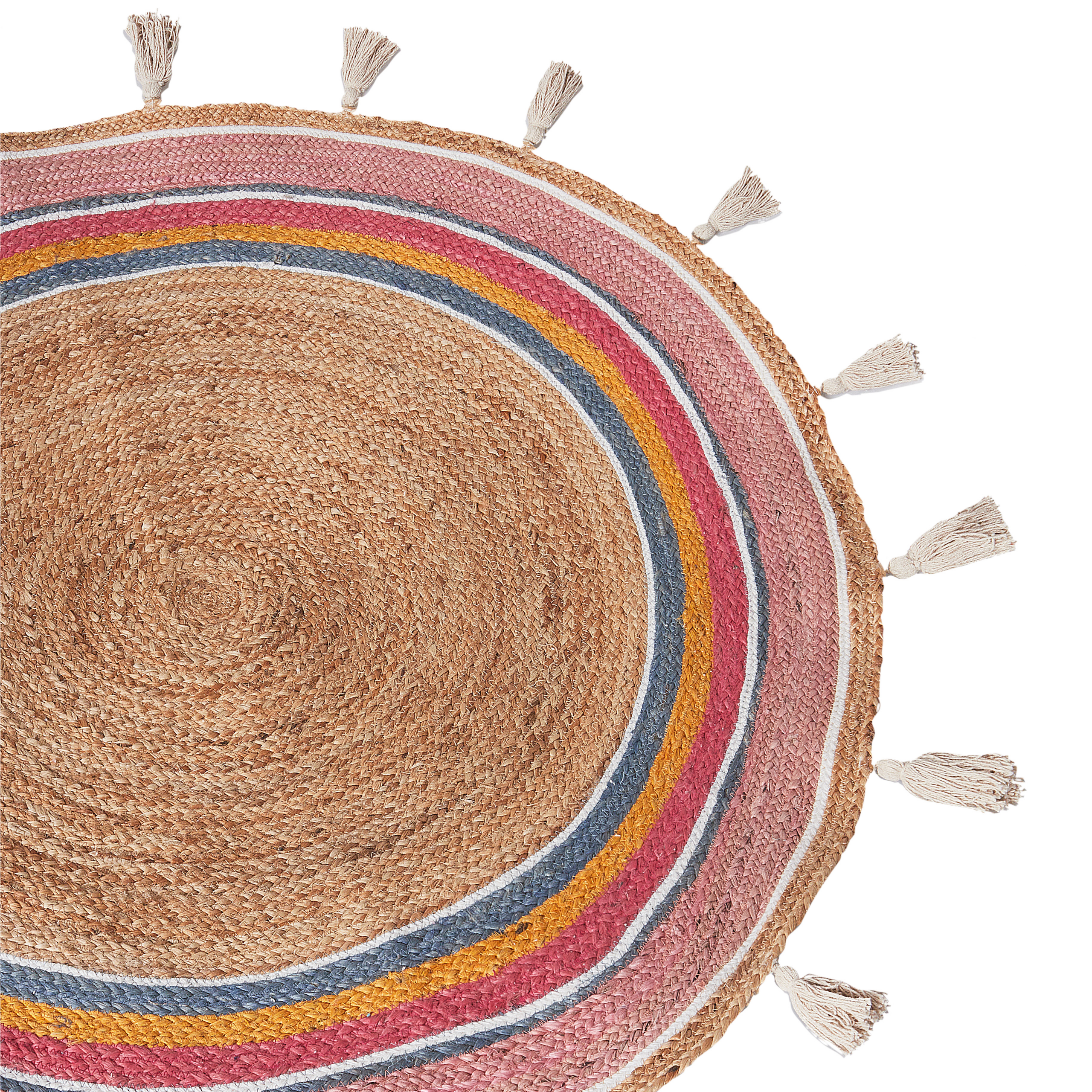 Covor pentru copii ZANAVI Multicolor ø 120 cm Iută [5]