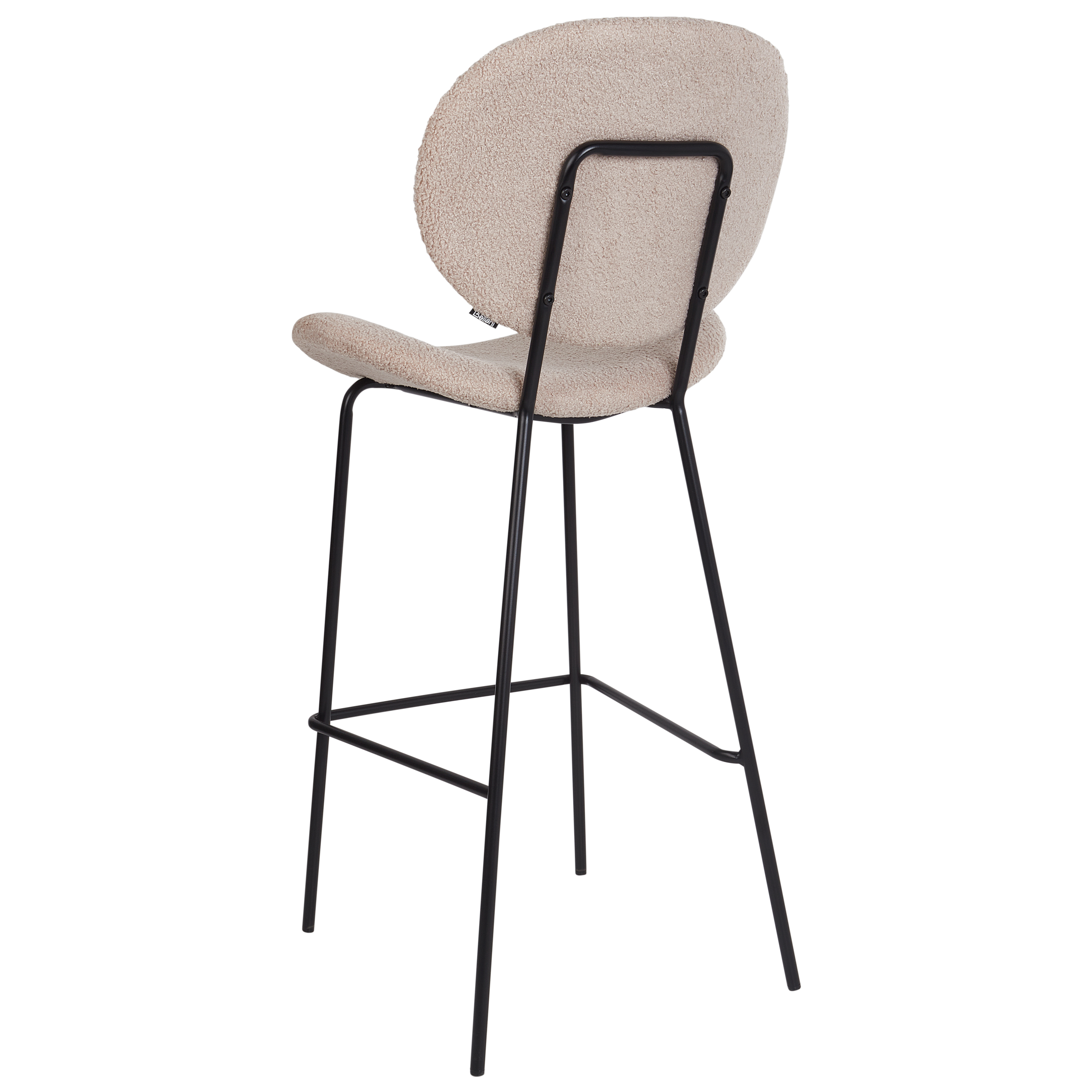 Set of 2 bar stools LUANA Boucle Light beige [7]