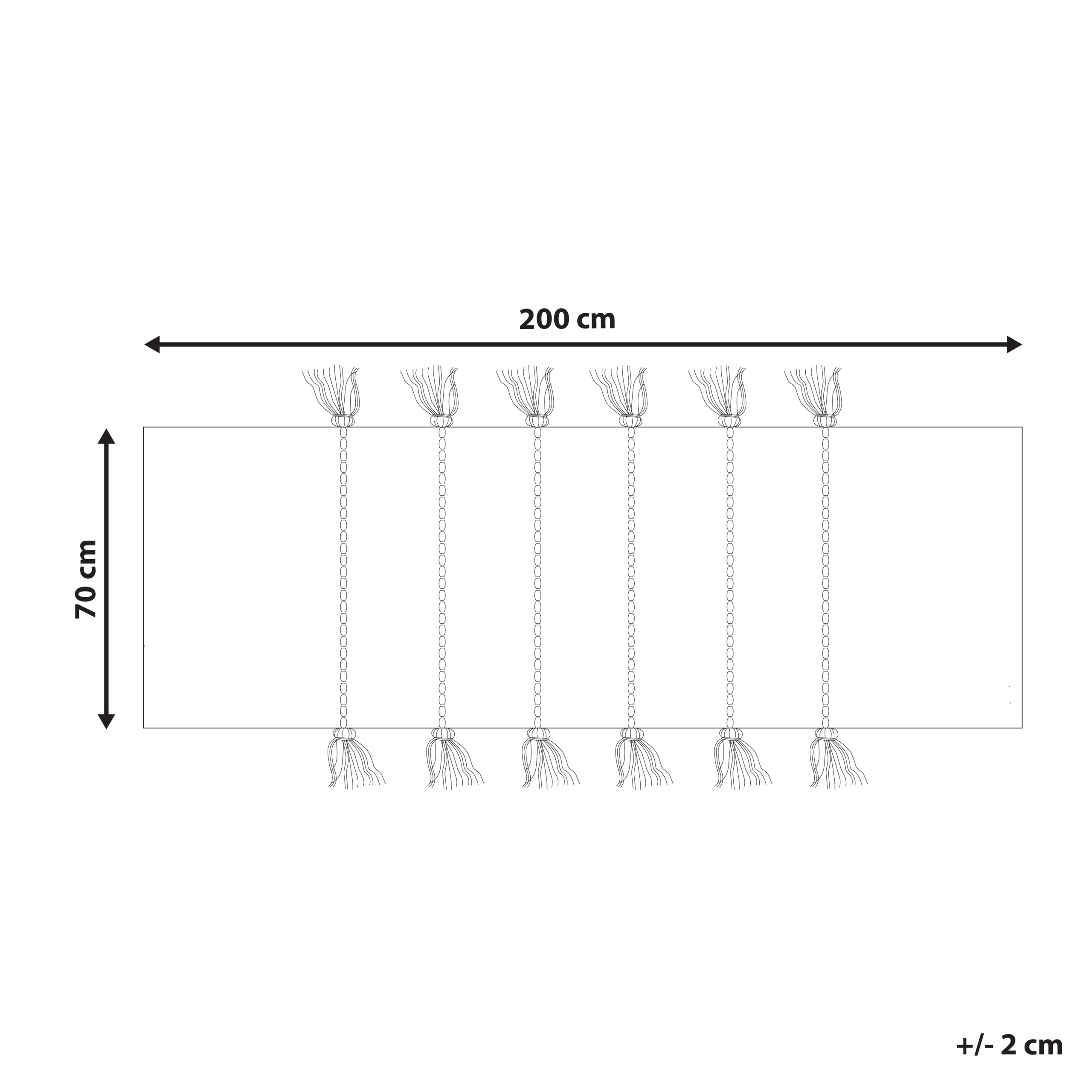 Covor pentru copii UZUNTA Bej 70 x 200 cm Iută [3]