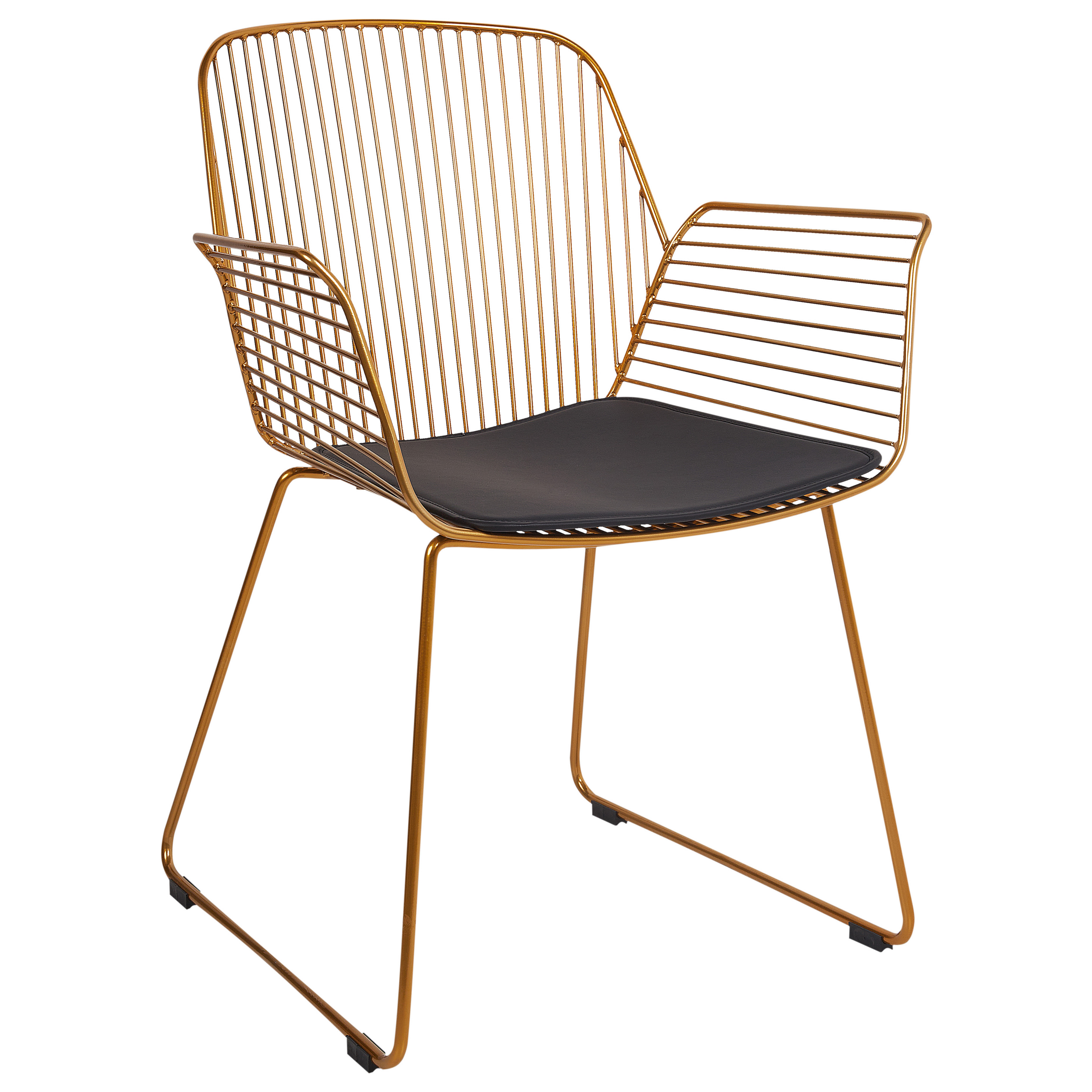 Set of 2 dining chairs APPLETON Metal Gold [4]