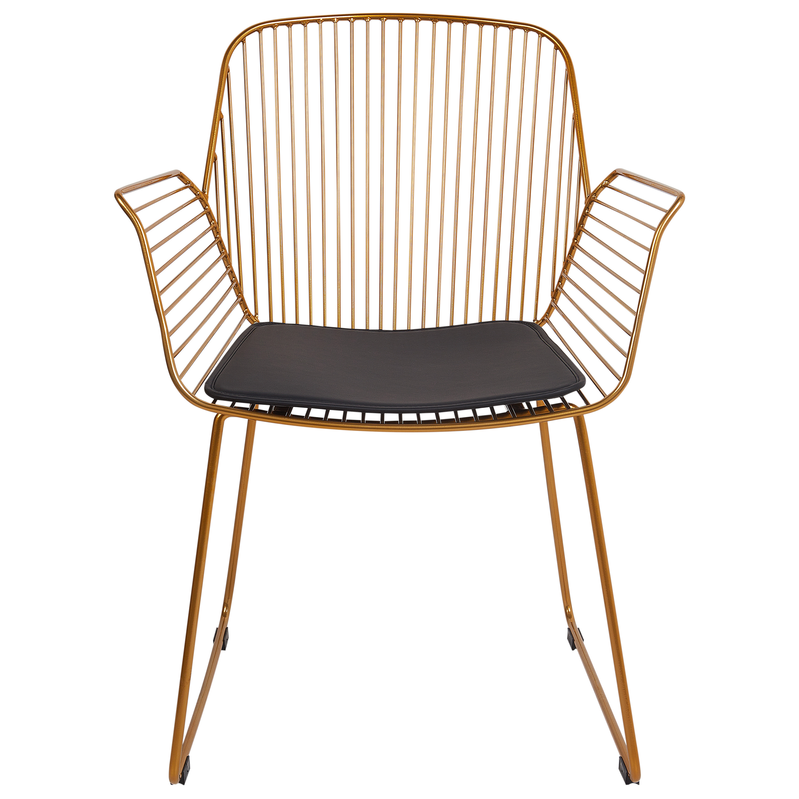 Set of 2 dining chairs APPLETON Metal Gold [5]