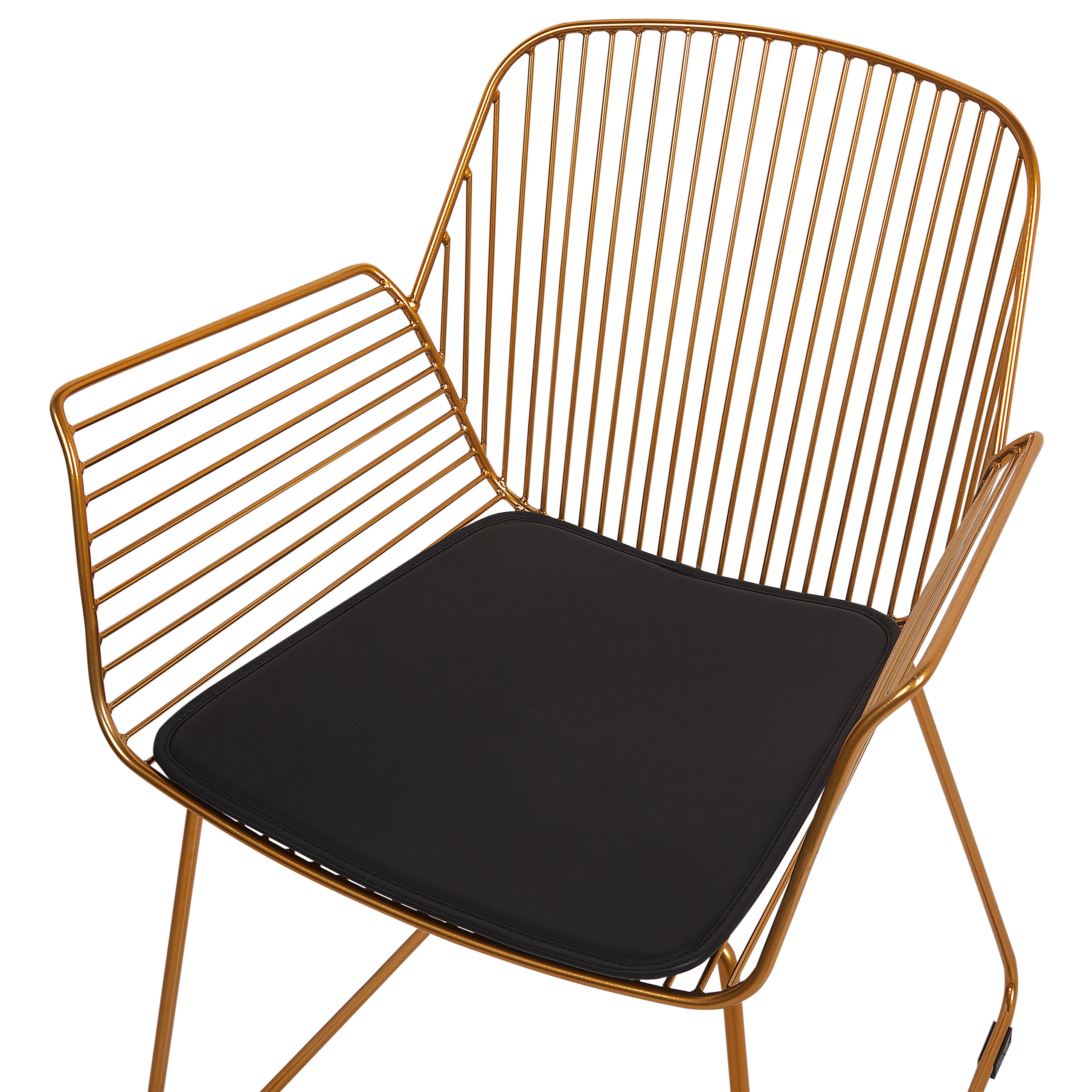 Set of 2 dining chairs APPLETON Metal Gold [7]