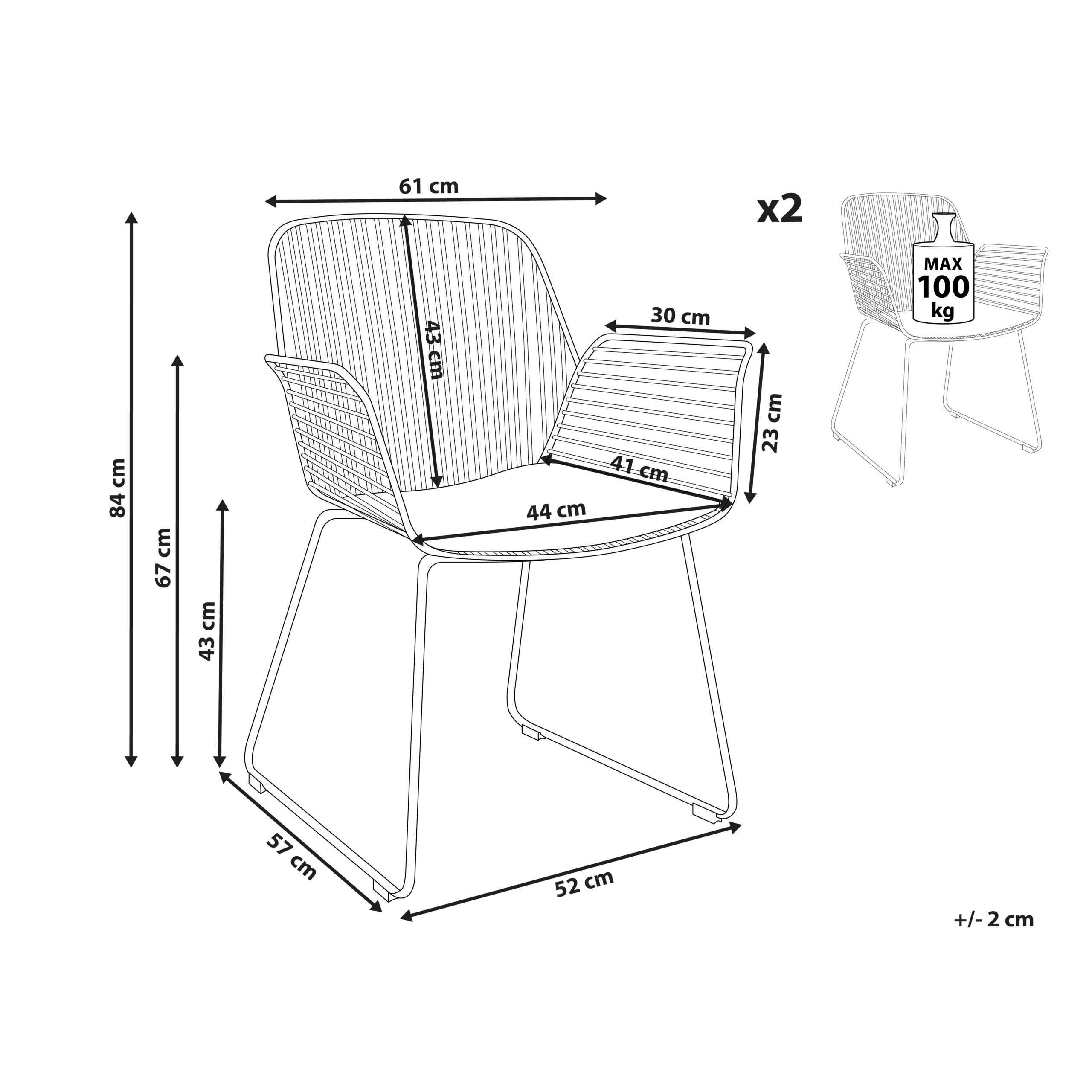 Set of 2 APPLETON Dining Stools Metal Black [3]