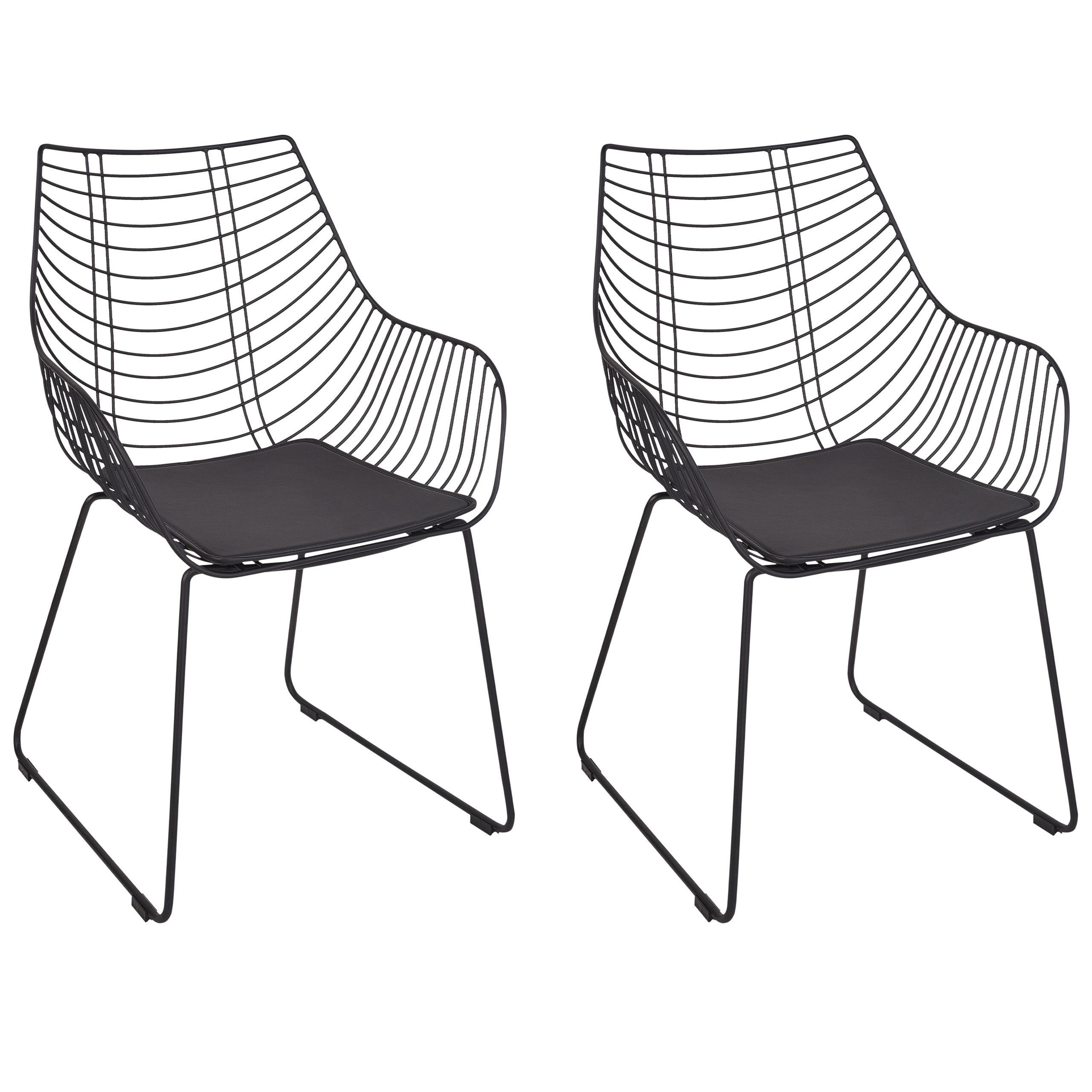 Set de 2 scaune dining ANNAPOLIS Metal Negru [2]