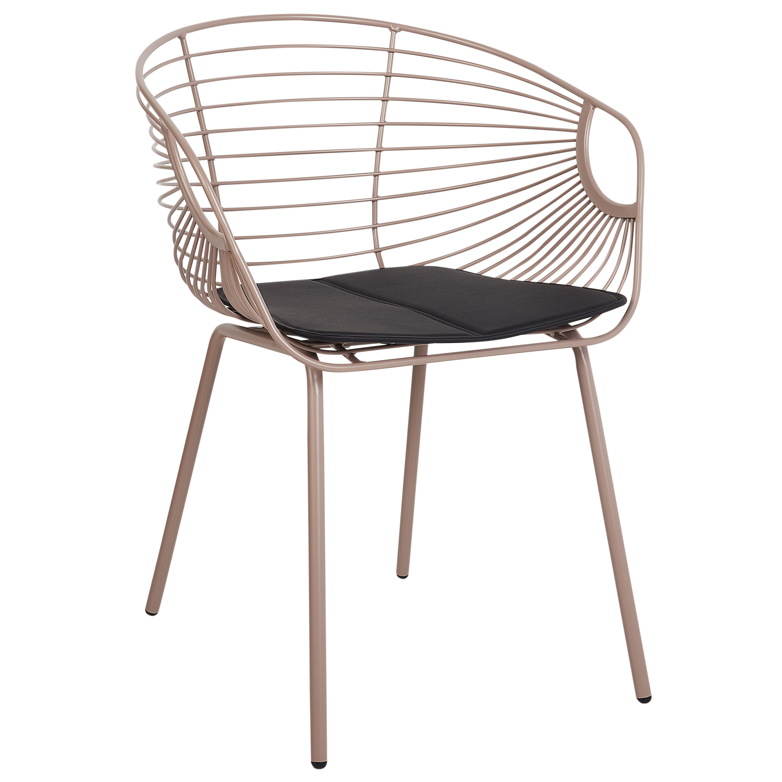 Set de 2 scaune dining HOBACK Metal Bej [4]