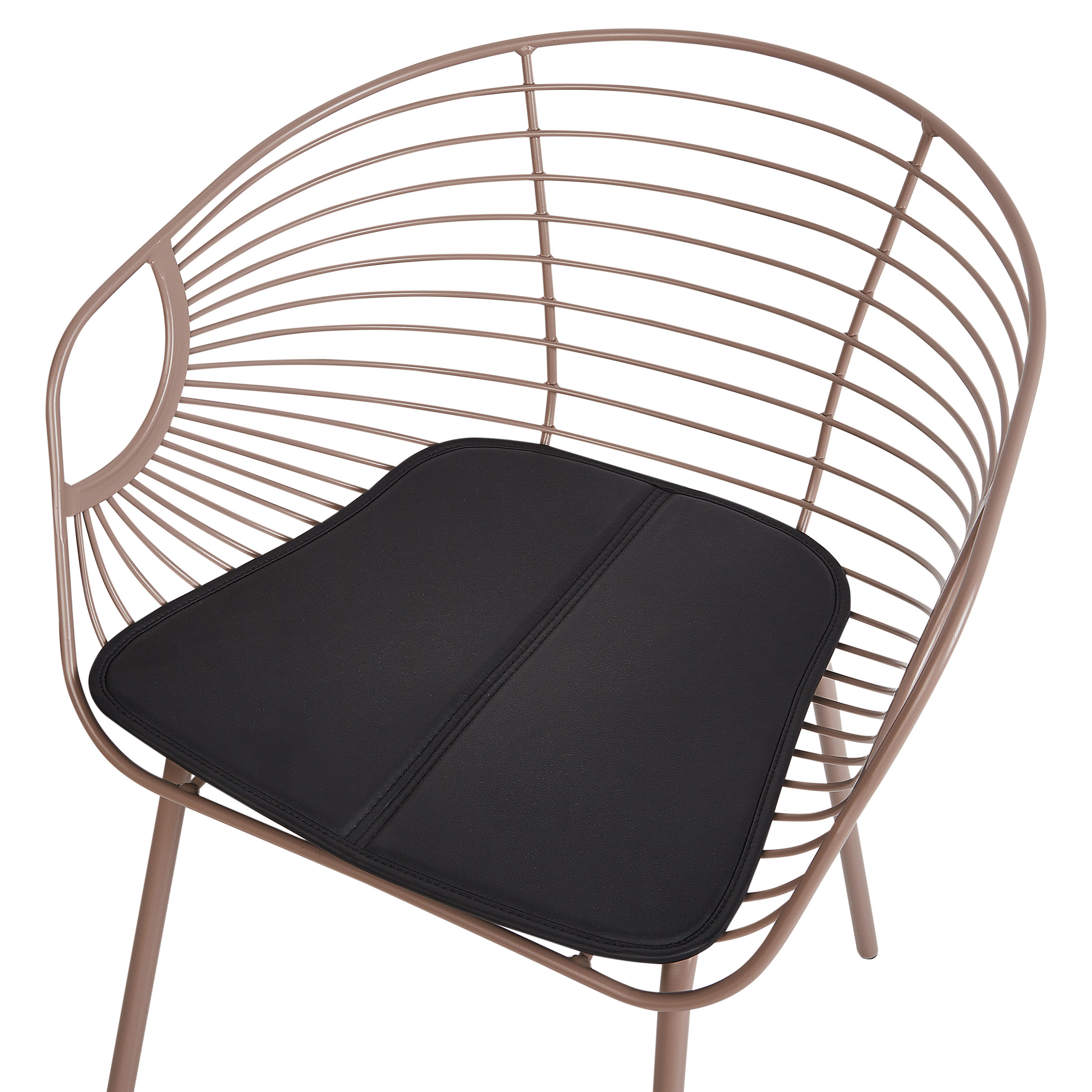 Set de 2 scaune dining HOBACK Metal Bej [7]