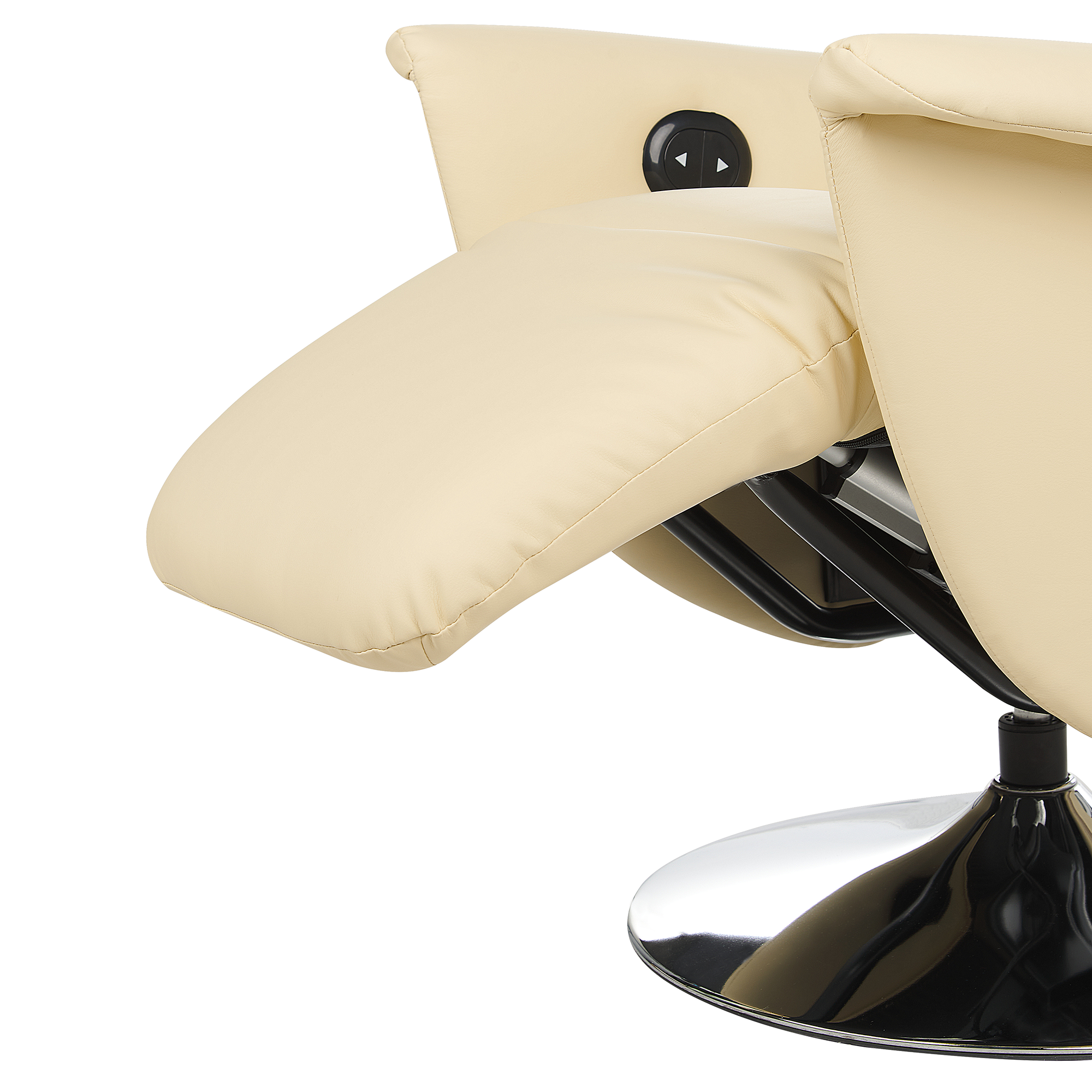 PRIME recliner chair Retractable footrest Eco-leather Light beige [7]