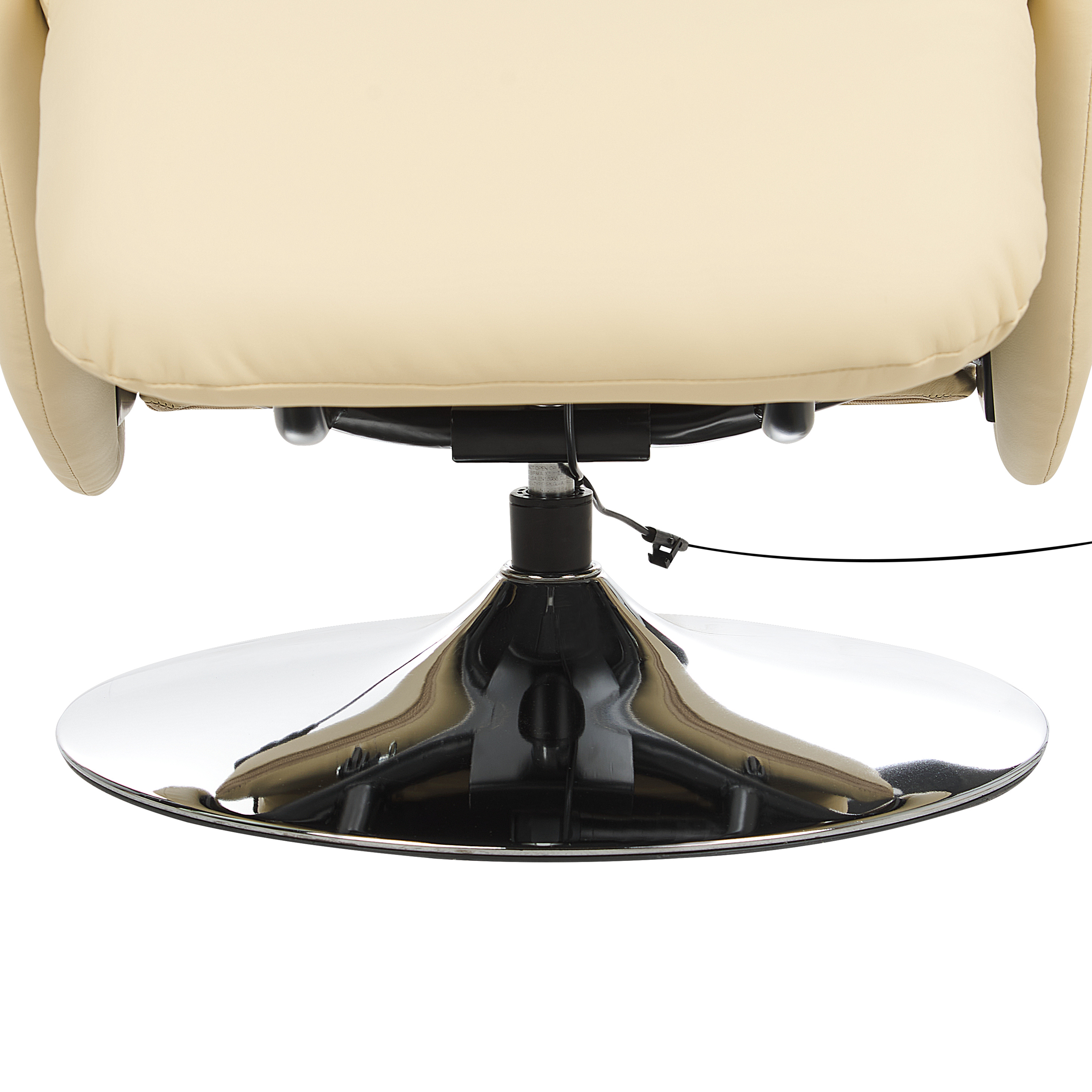 PRIME recliner chair Retractable footrest Eco-leather Light beige [8]