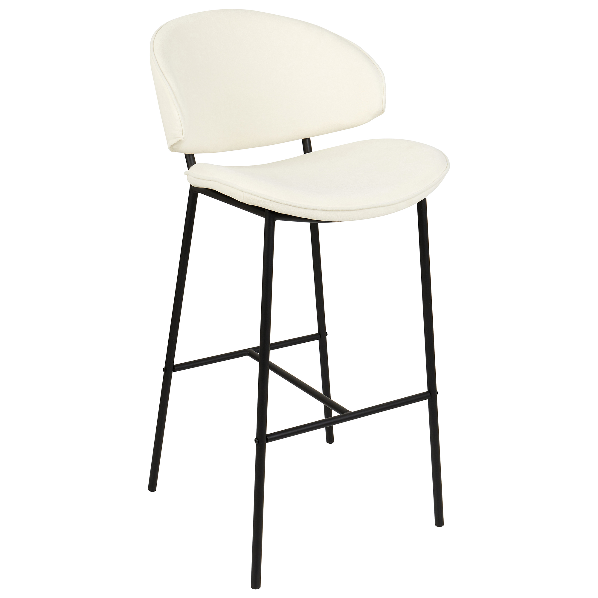 Set of 2 KIANA Bar Stools Light Beige [4]