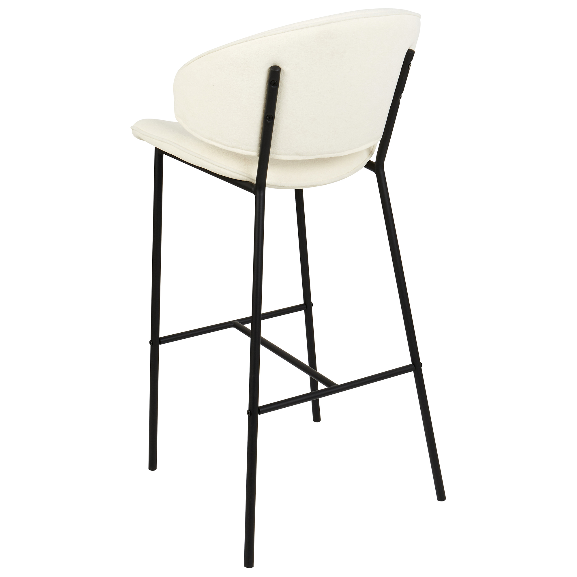 Set of 2 KIANA Bar Stools Light Beige [6]