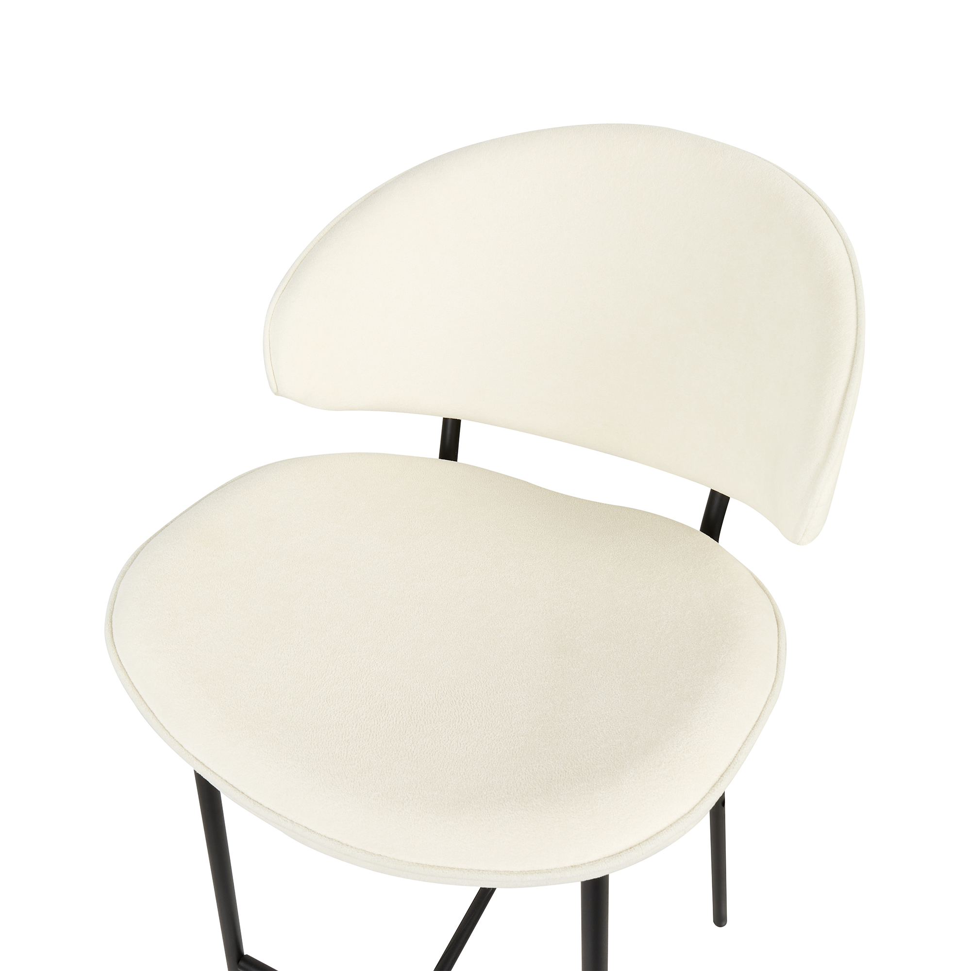 Set of 2 KIANA Bar Stools Light Beige [7]