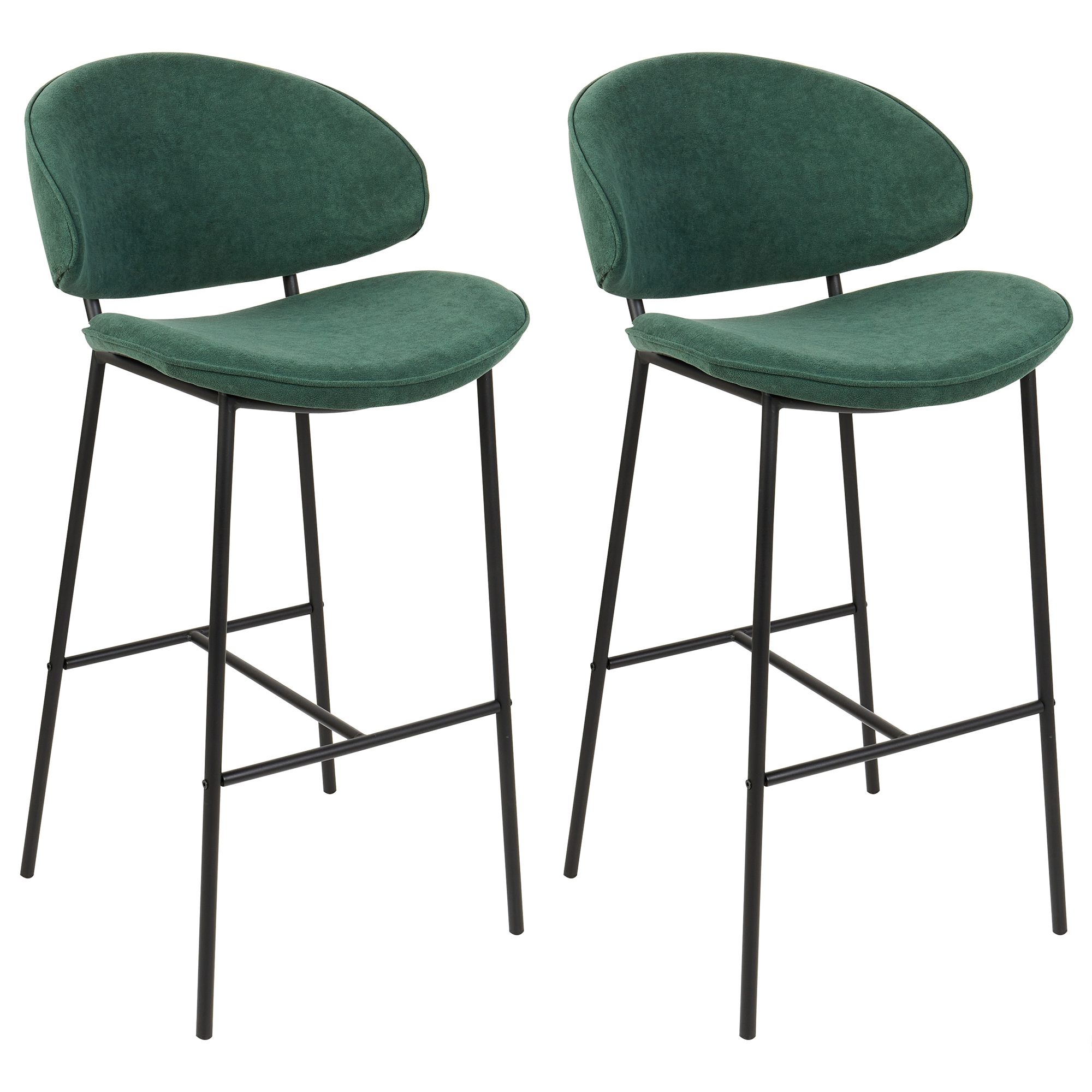 Set of 2 bar chairs KIANA Dark Green [2]