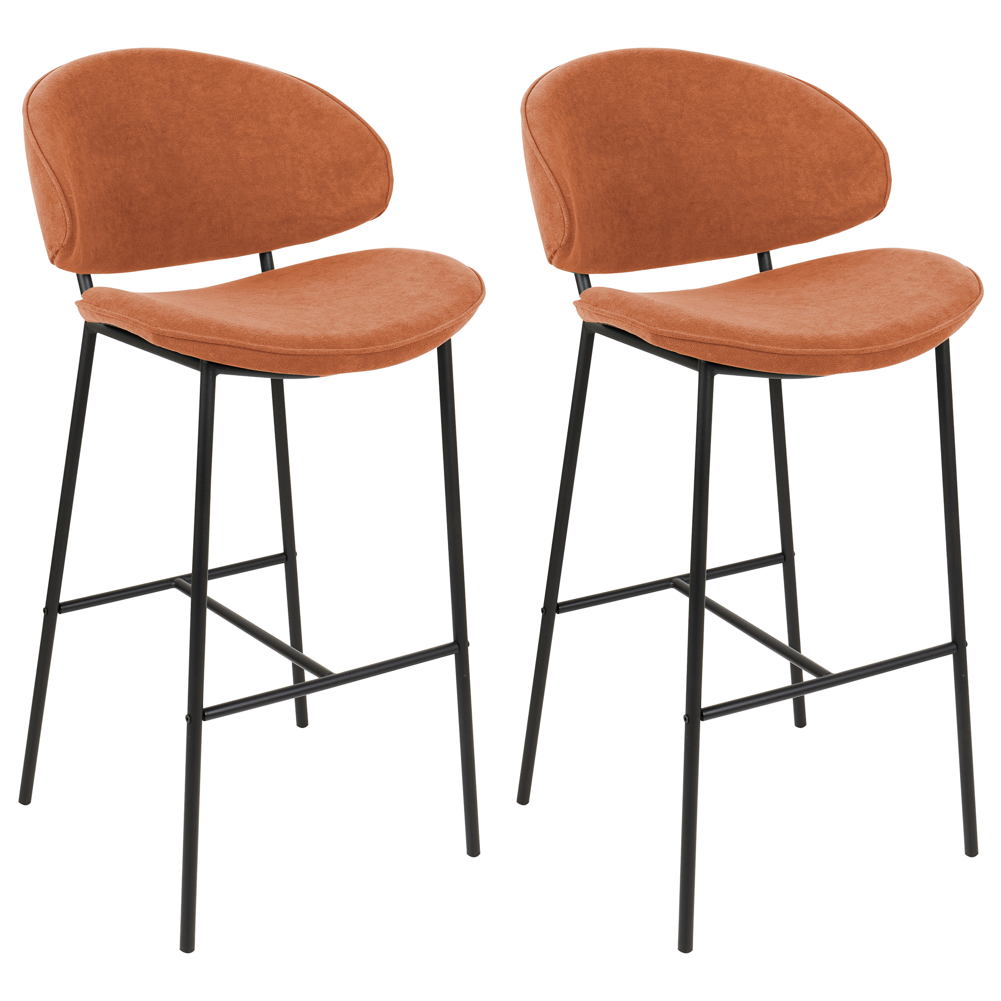 Set of 2 Bar Stools KIANA Orange [2]