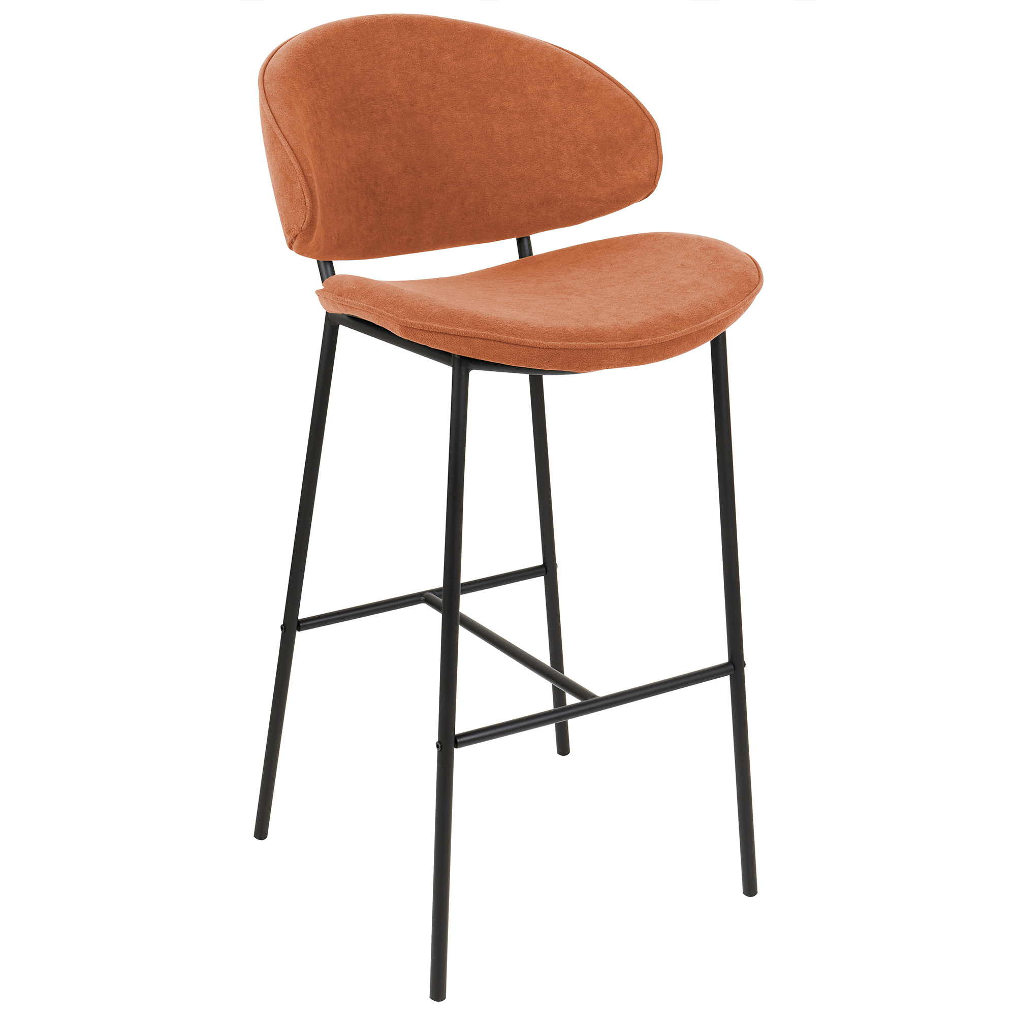 Set of 2 Bar Stools KIANA Orange [4]