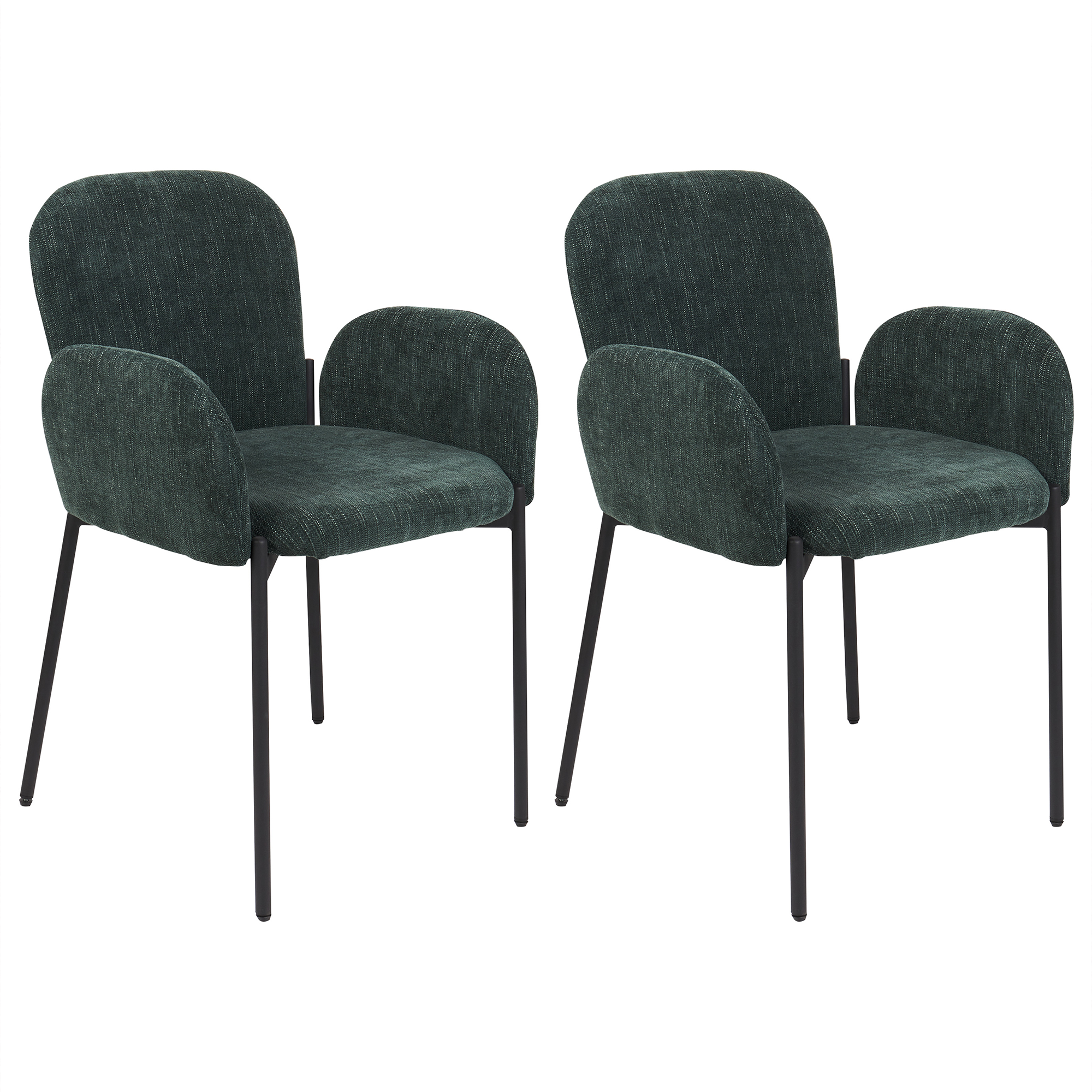 Set de 2 scaune dining ALBEE Verde închis [2]