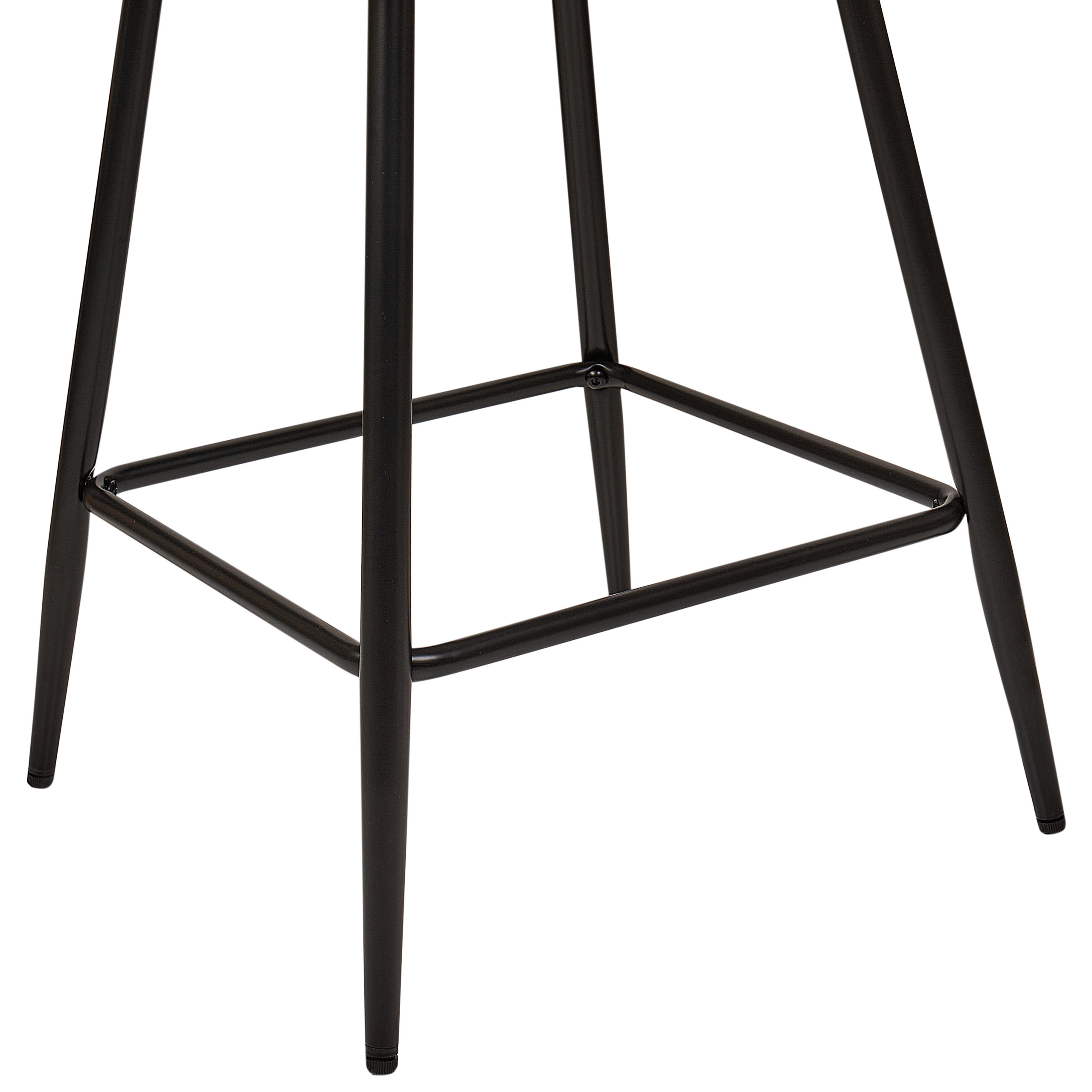 Set de 2 scaune de bar SANILAC Catifea Alb [8]