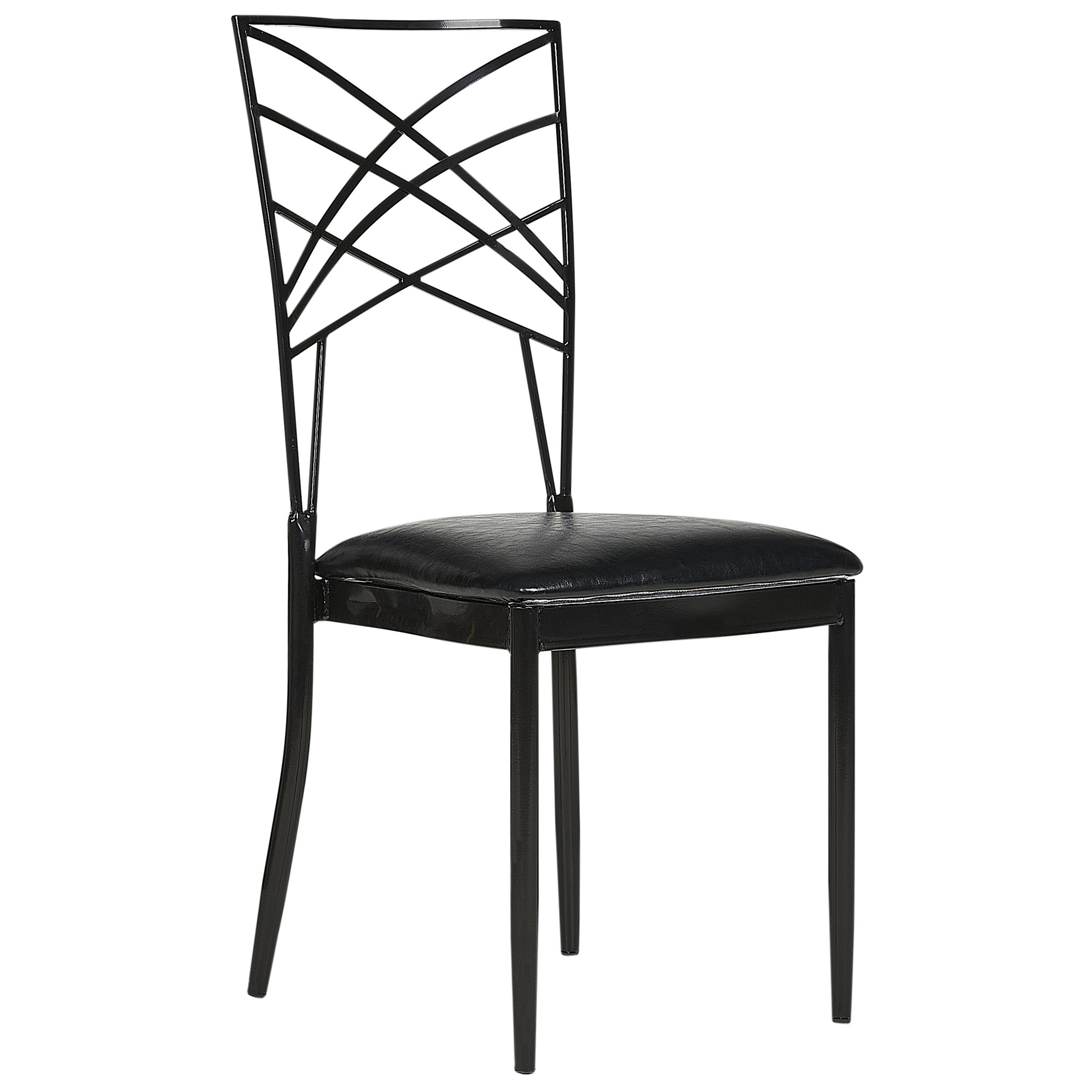 Set of 2 dining chairs GIRARD Metal Black [4]