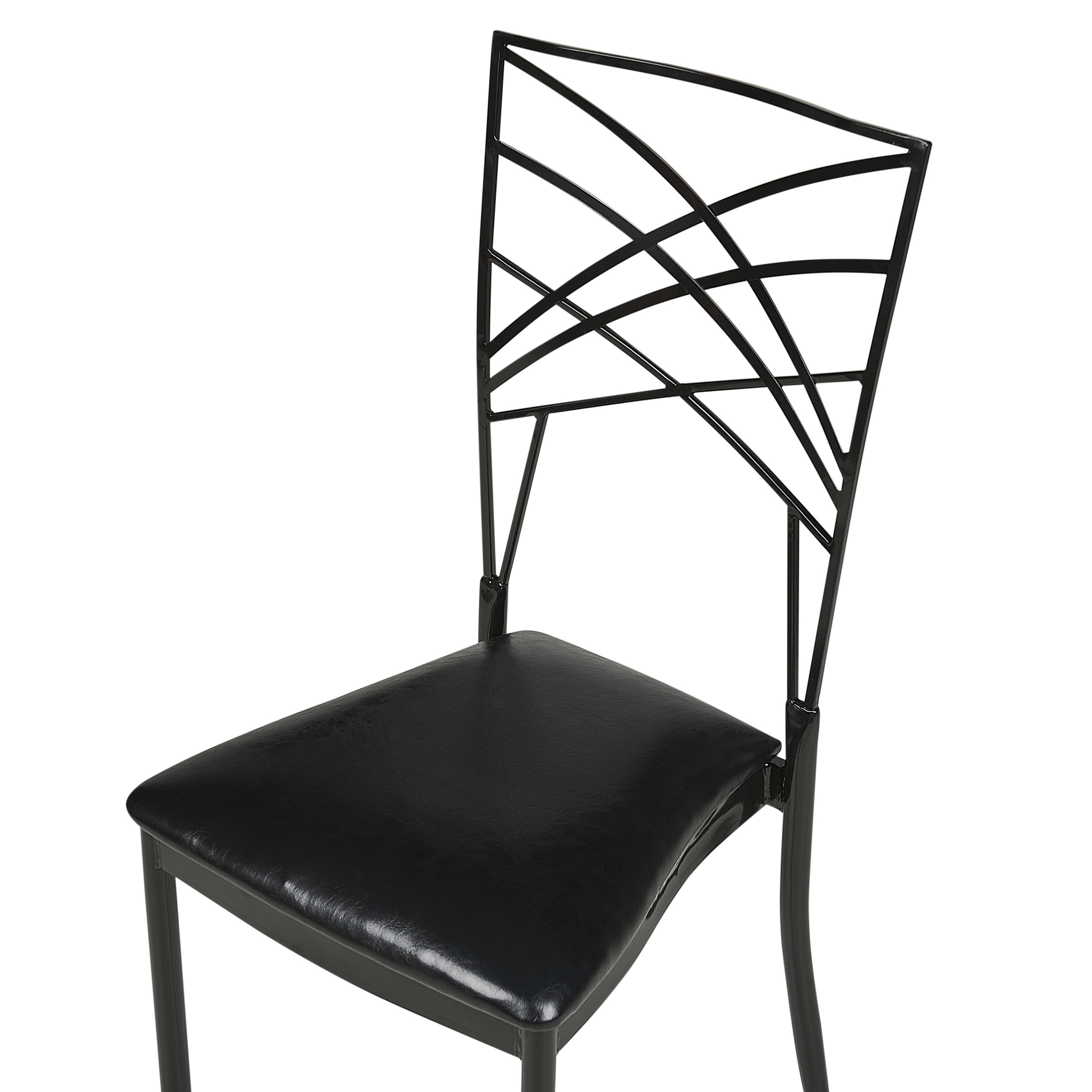 Set of 2 dining chairs GIRARD Metal Black [6]