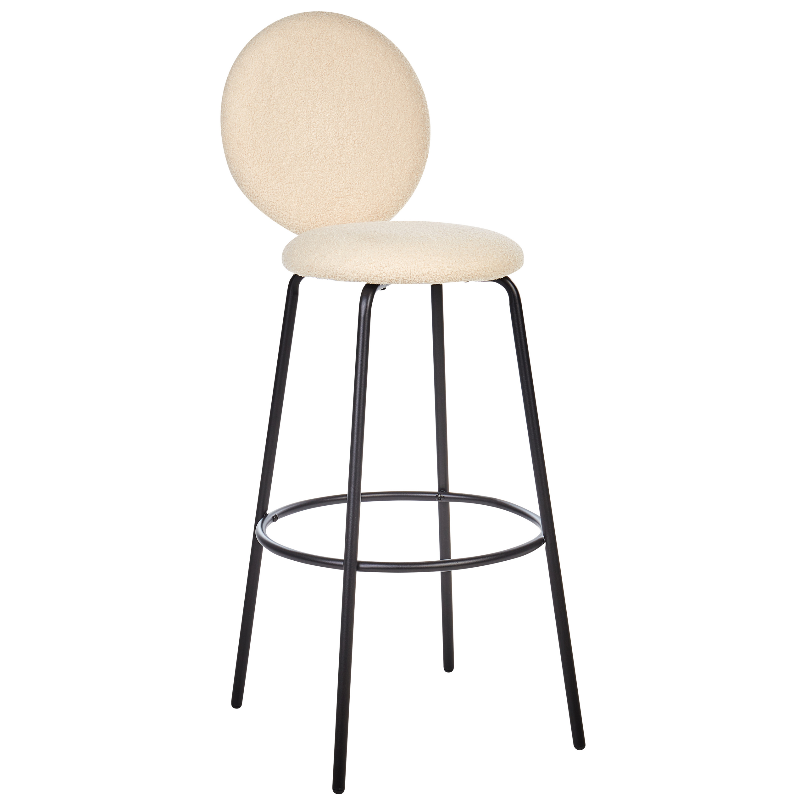 Set de 2 scaune de bar EMERY Boucle Bej deschis [5]